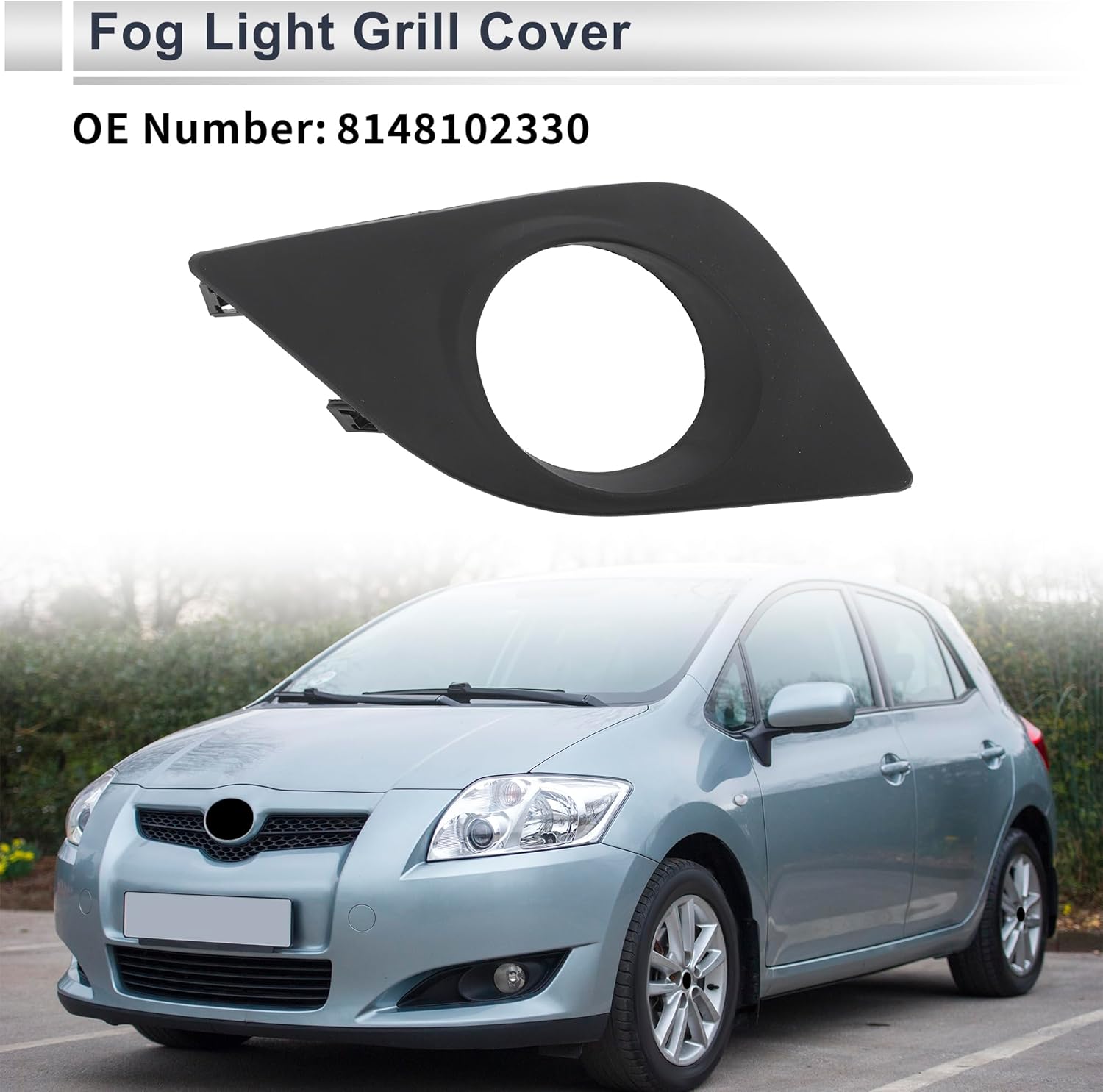 Front Right Fog Light Grill for Toyota Corolla 2014-2016 Front Lower Bumper Fog Light Cover Inserts No.8148102330 ABS 1 Pc - Image 2