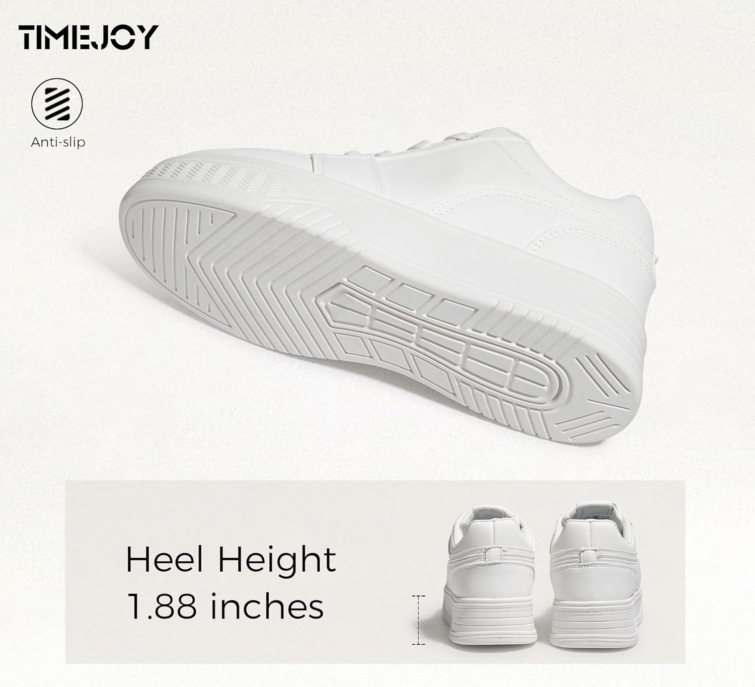 TIMEJOY Women's Chunky Platform Sneakers Fashion Classic Tennis Shoes Lace-Up Non-Slip for Casual Walking & Light Sports - Image 3