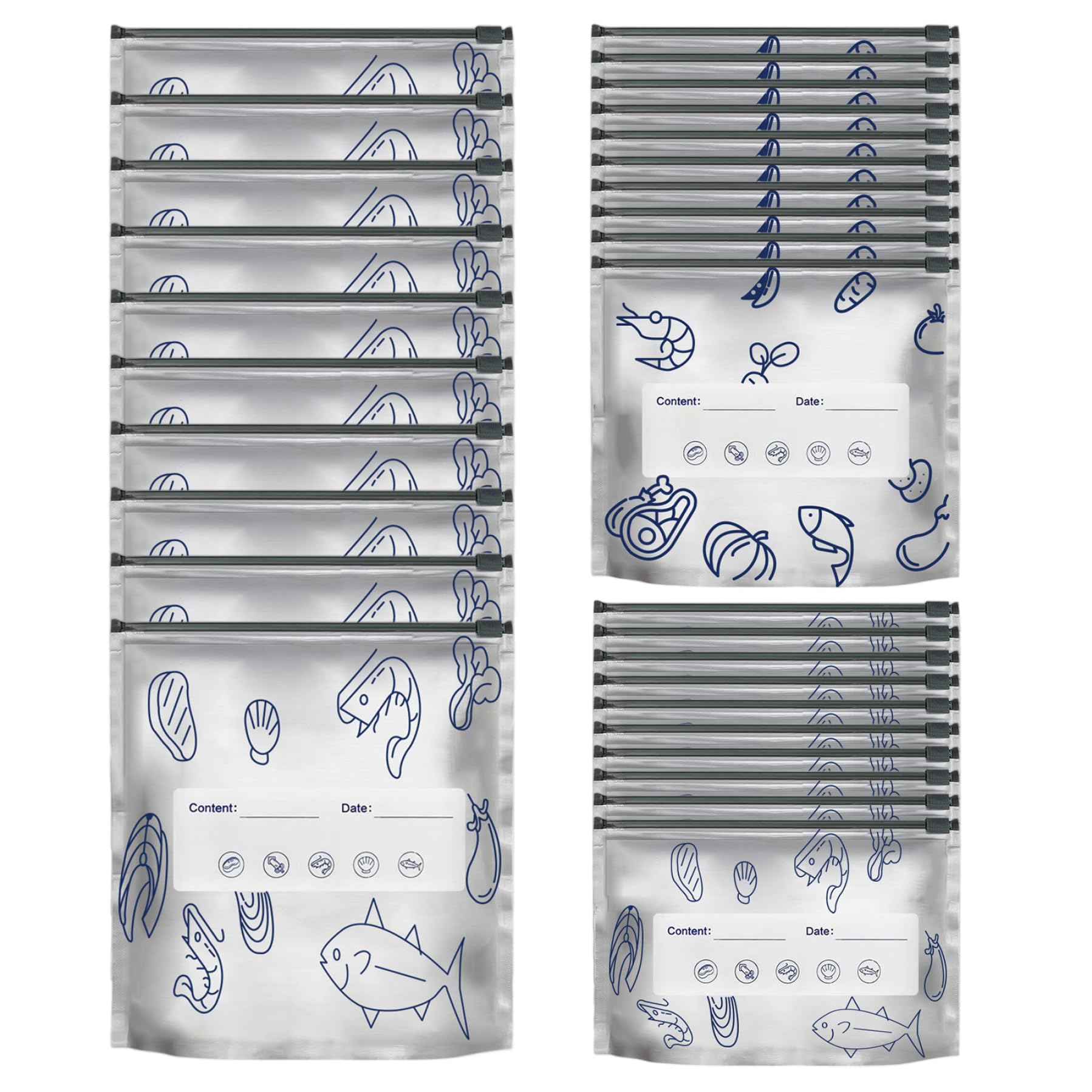 Bolsas de aluminio resellables para evitar el desperdicio de verduras en el hogar