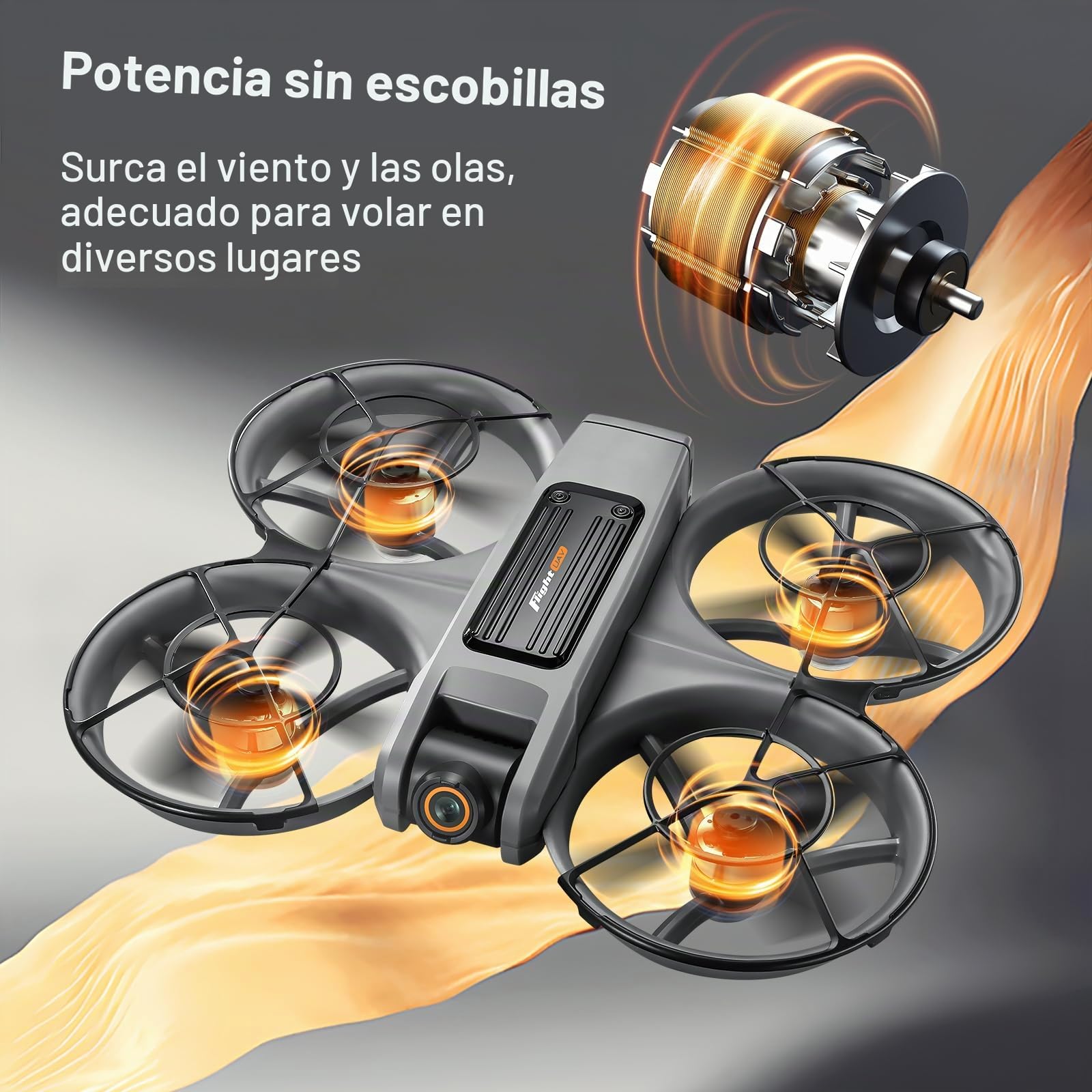 OBEST Drone con Cámaras, Control Remoto de Pantalla de 4,5 Pulgadas, Juguete Volador con luz Nocturna LED, Cámara Ajustable de 90°, con Tarjeta SD, 2 Baterías