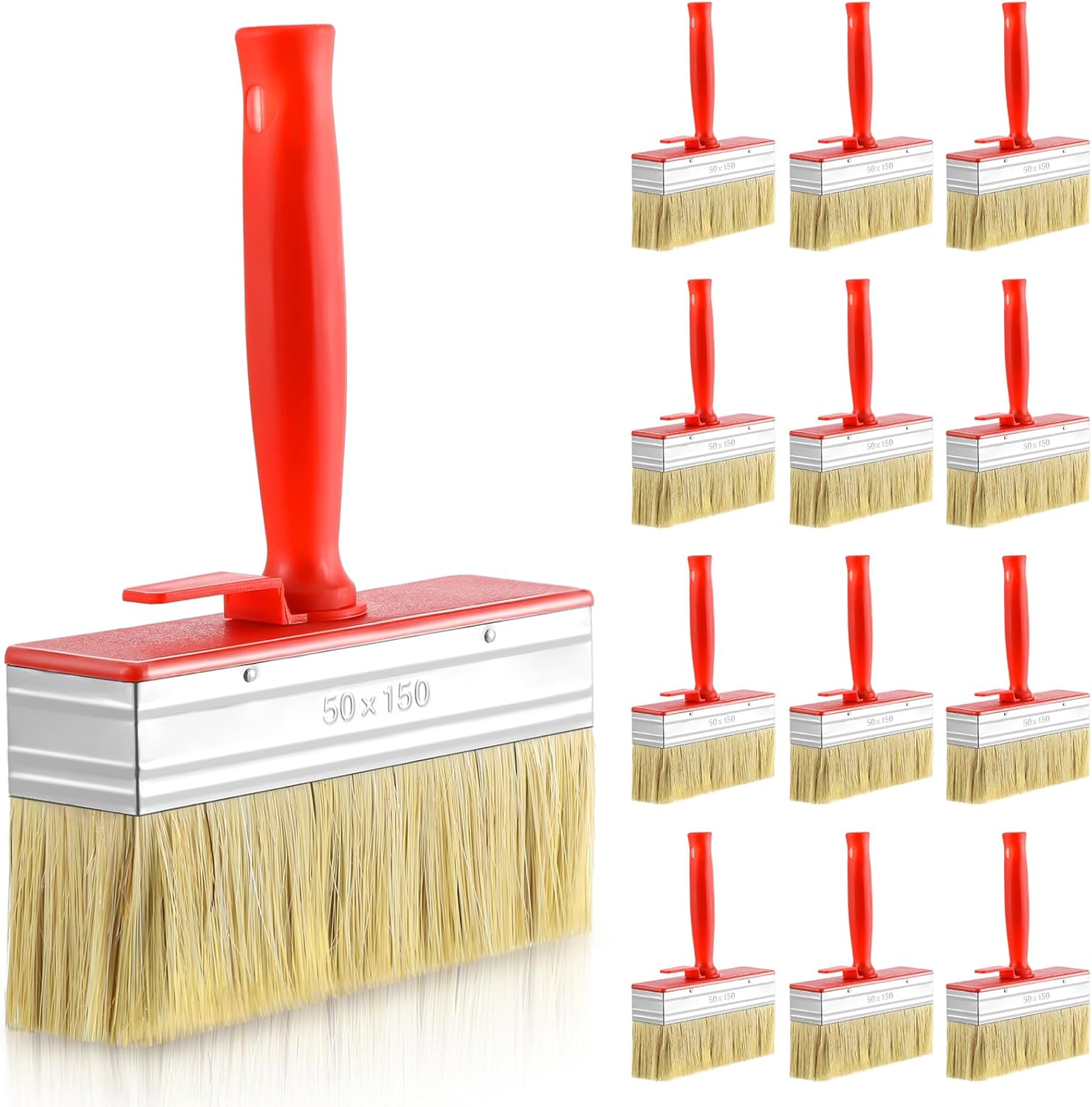 Tioncy 12 Pcs 6 Inch Deck Brush and Sealer Block Paint Brushes on Wood Shed and Fence for Walls