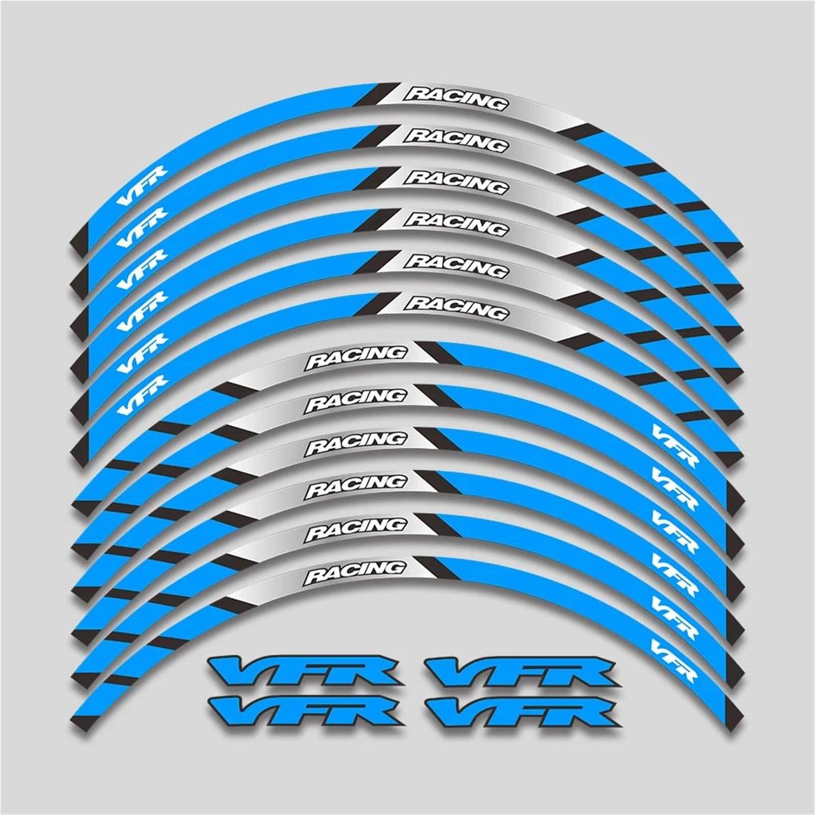 Motorcycle Wheels Hub Stickers Rim Reflective Stripe for VFR750 VFR800 VFR1200 VFR1200F VFR 750 800 1200 1200F(Color8)