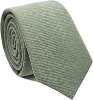 Mantieqingway Men's 100% Cotton Skinny Necktie 2.56" Solid Color - Business, Wedding, Groomsmen & Daily Wear Ties