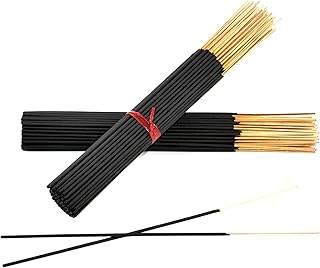 200 Unscented Charcoal Black Incense Sticks 11 inch - 100% Natural Charcoal, Joss and Bamboo 11" Blanks - for DIY Aromatherapy Incense Making.