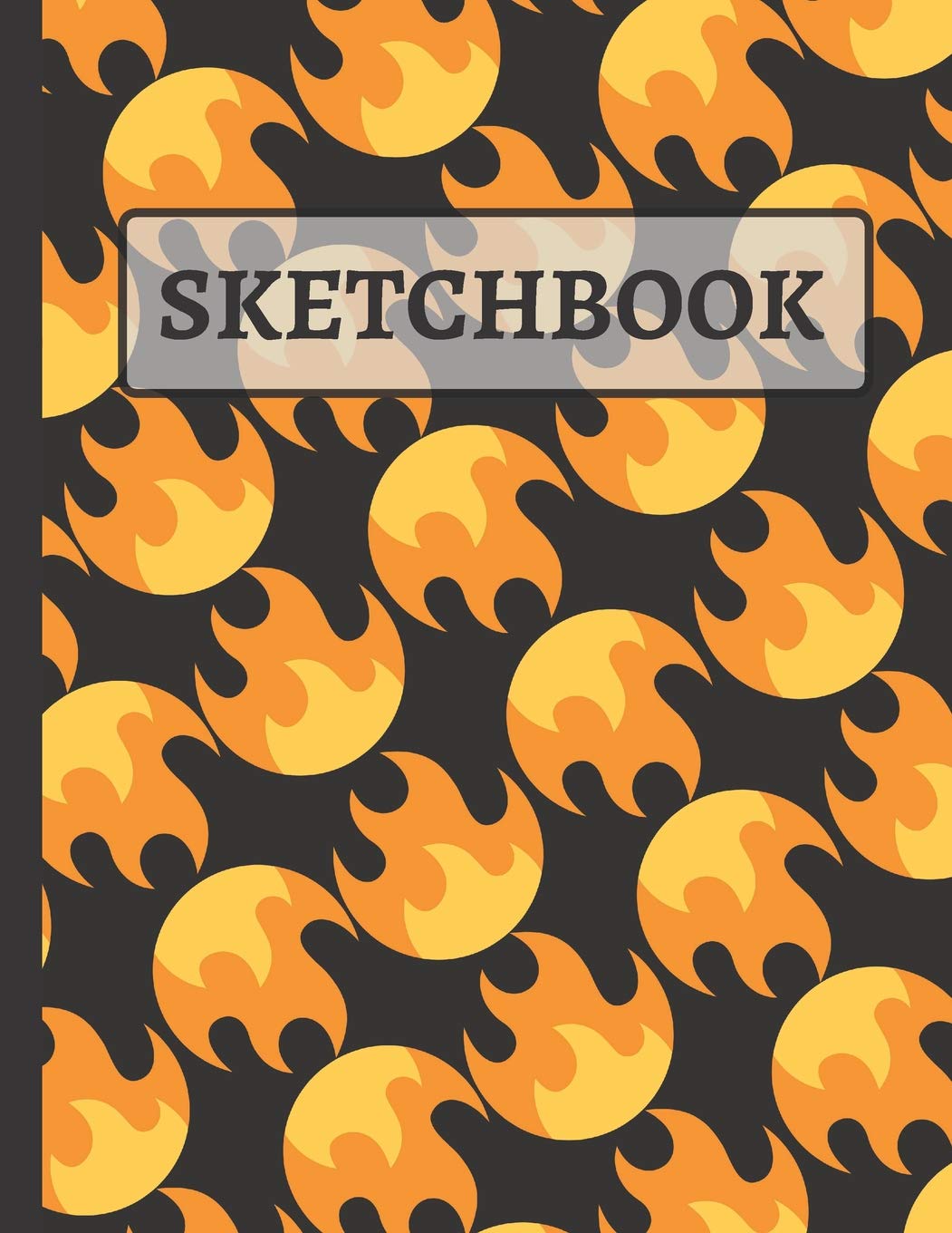 Sketchbook: Cool Fire Sketchbook for Kids, Boys, Girls to Practice Sketching, Drawing, Writing and Creative Doodling