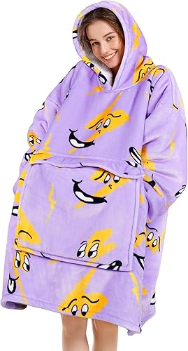 Miniatura 43 de Narecte Manta con Capucha Extra Grande y Acogedora, Manta con Capucha Usable para Adultos, Manta con Capucha Suave y con Capucha, Regalos