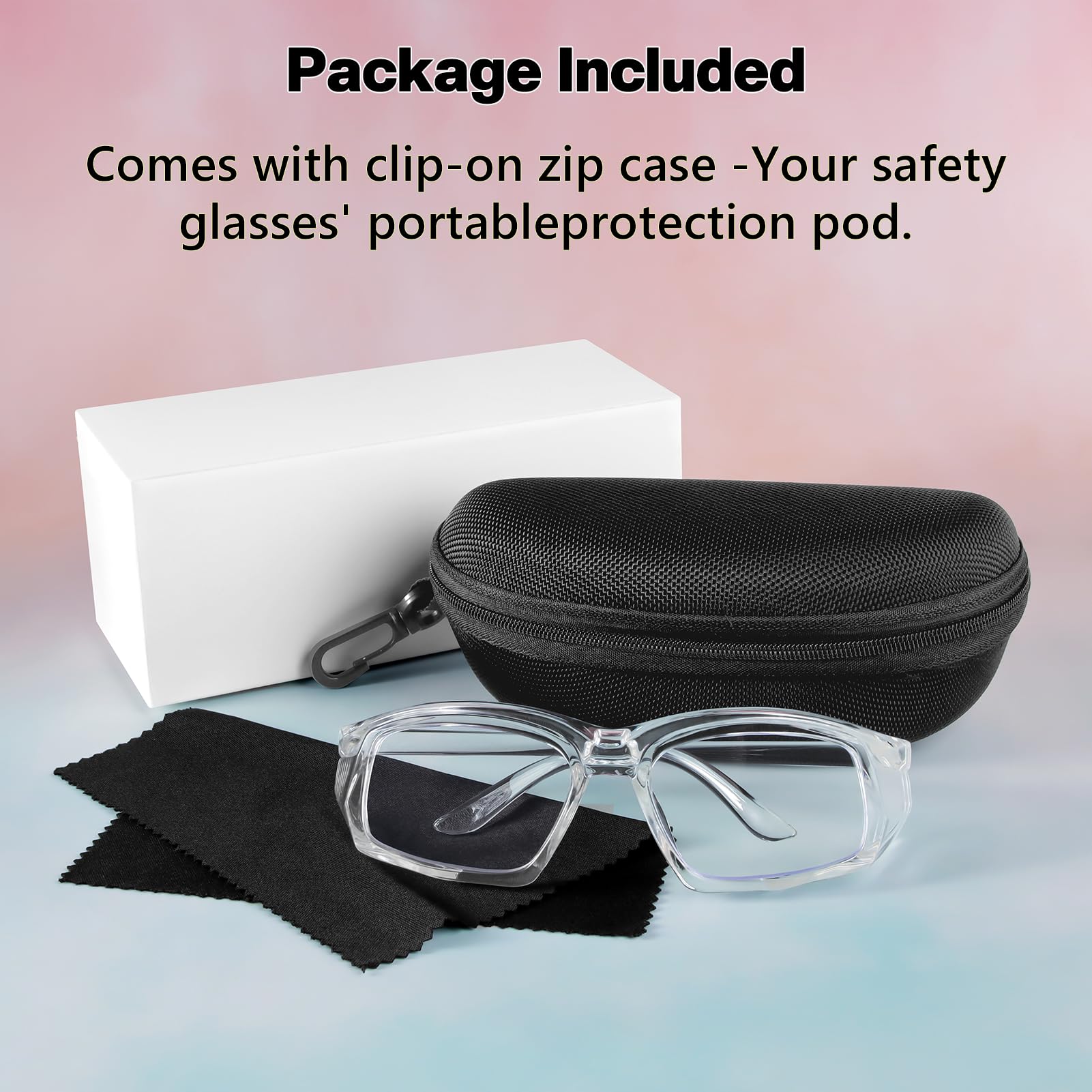MORK&SUKY Gafas de seguridad para hombres y mujeres, gafas protectoras antivaho con protectores laterales para carpintería, trabajo de laboratorio, construcción.
