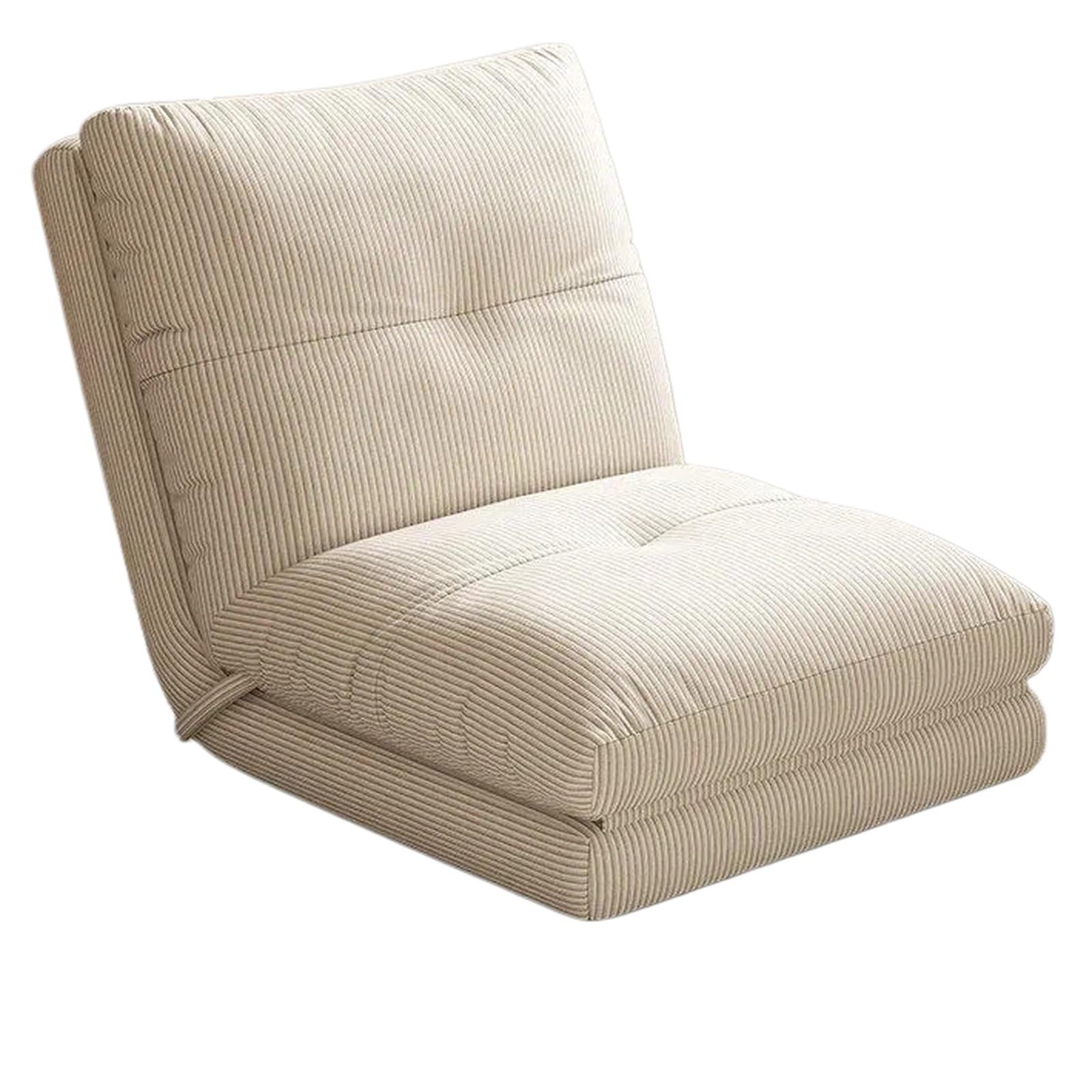 WQQYU6HKF sofa chair Lazy Sofa for Sleeping and Reclining Single Small with Bed Backrest Floor Chair living room chair(White)