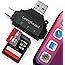SD Card Reader for iPhone/iPad/Android/Computer,Digital Camera 4 in 1 SD Reader Adapter,Memory Card Adapter with USB C/USB A/