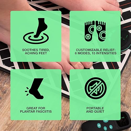 Miniatura 4 de Circulation Pro EMS - Masajeador de pies con control remoto, masajeador eléctrico de pies para aliviar el dolor, circulación, neuropatía, fascitis