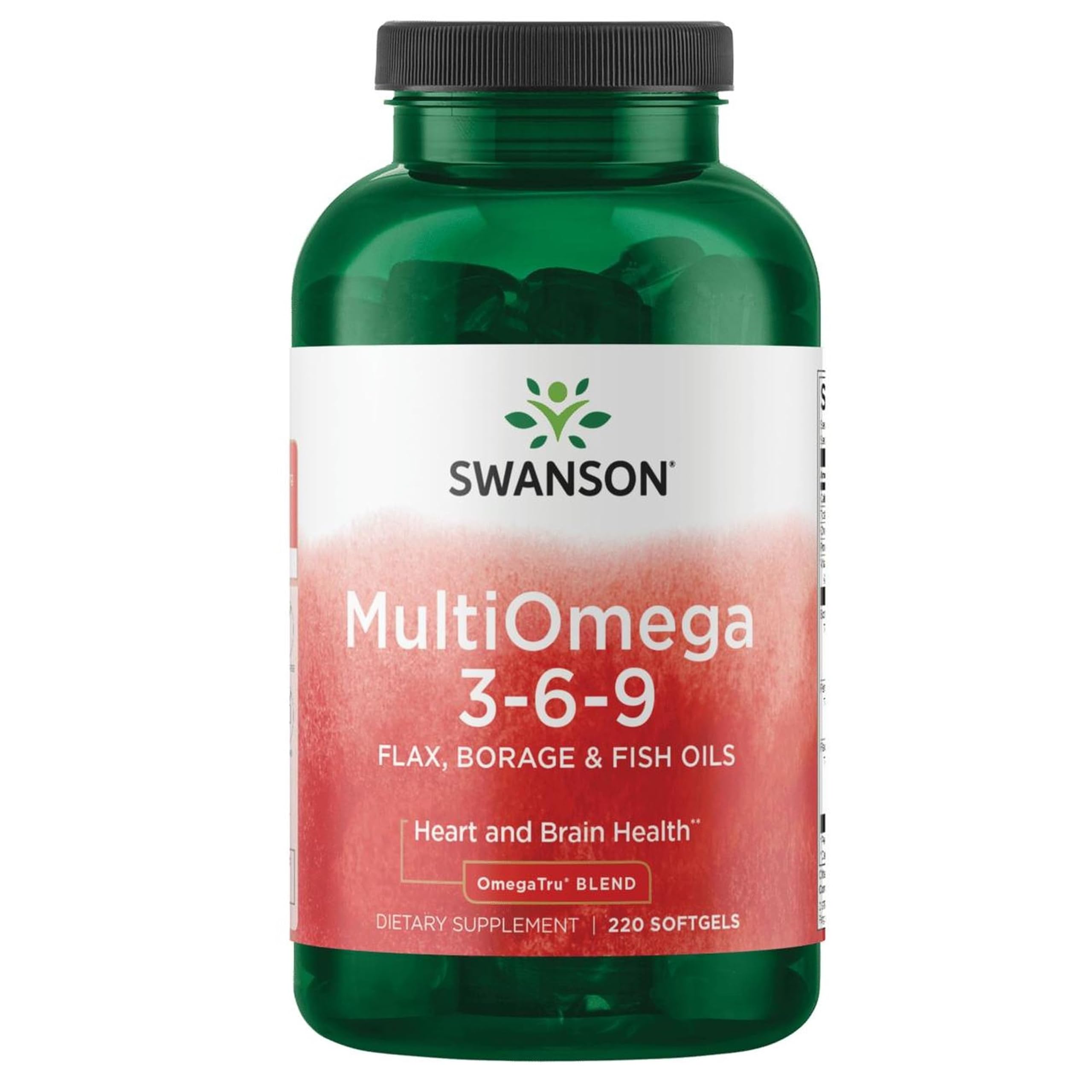 Swanson MultiOmega 3-6-9 Non-GMO Flax (220 Softgels, 2400mg Serving) 220 Count (Pack of 1)