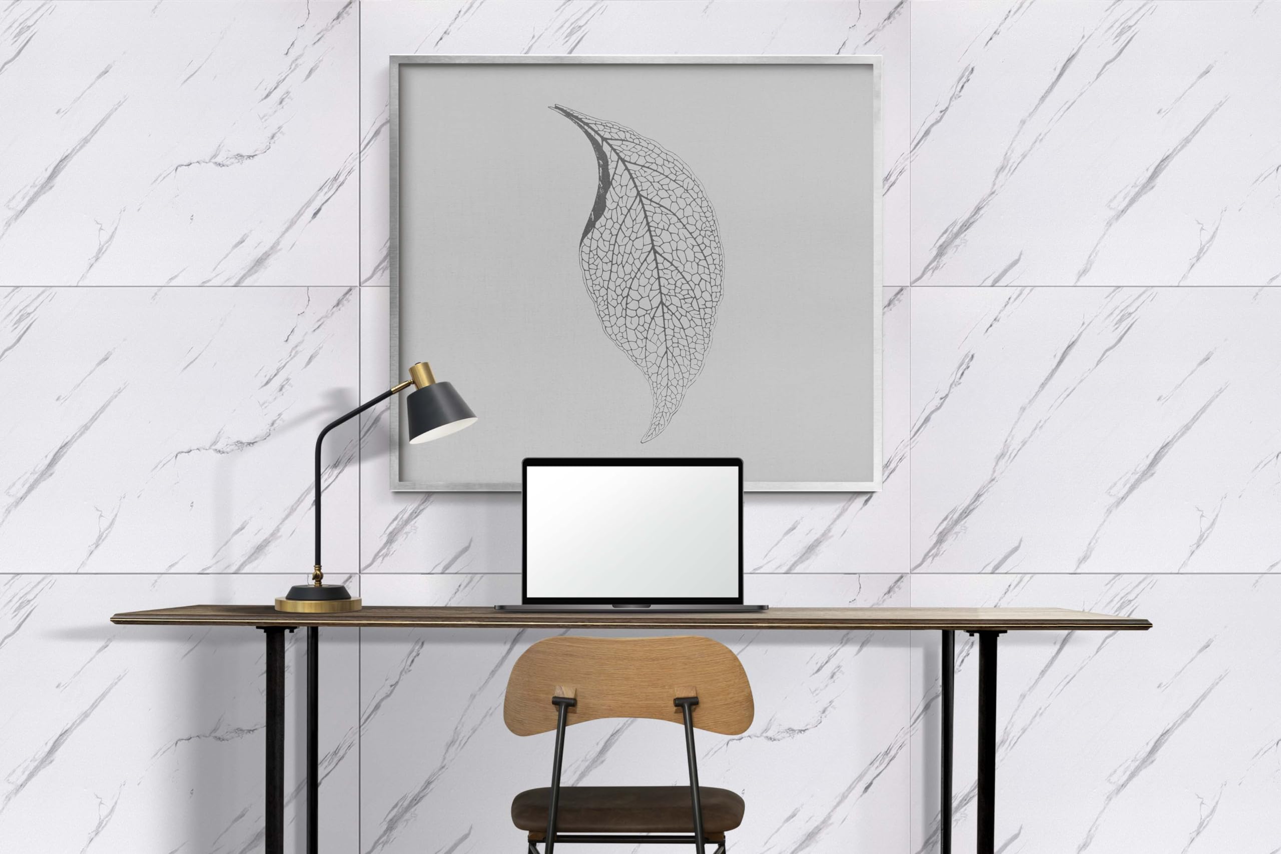 Panele ścienne DECCART o wyglądzie betonu - panele sufitowe - z imitacją betonu - panele ścienne w kolorze szarym ze styropianu - 100x50 cm - szary marmurowy - 7214 XL - 20 sztuk (10 m²)