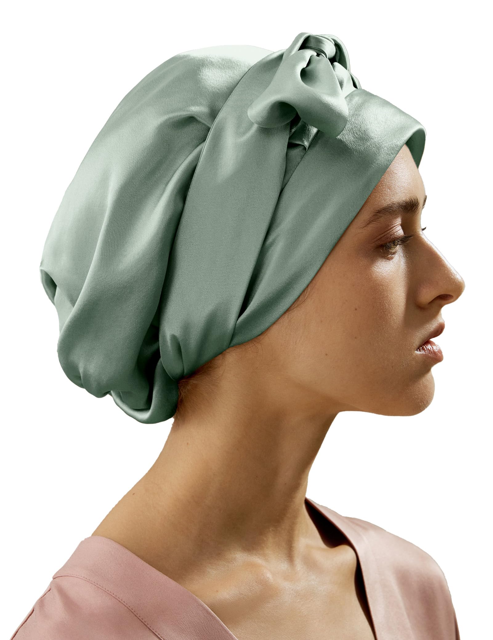LilySilk Damen 100% Reine Maulbeerseide Seidenmütze zum Schlafen