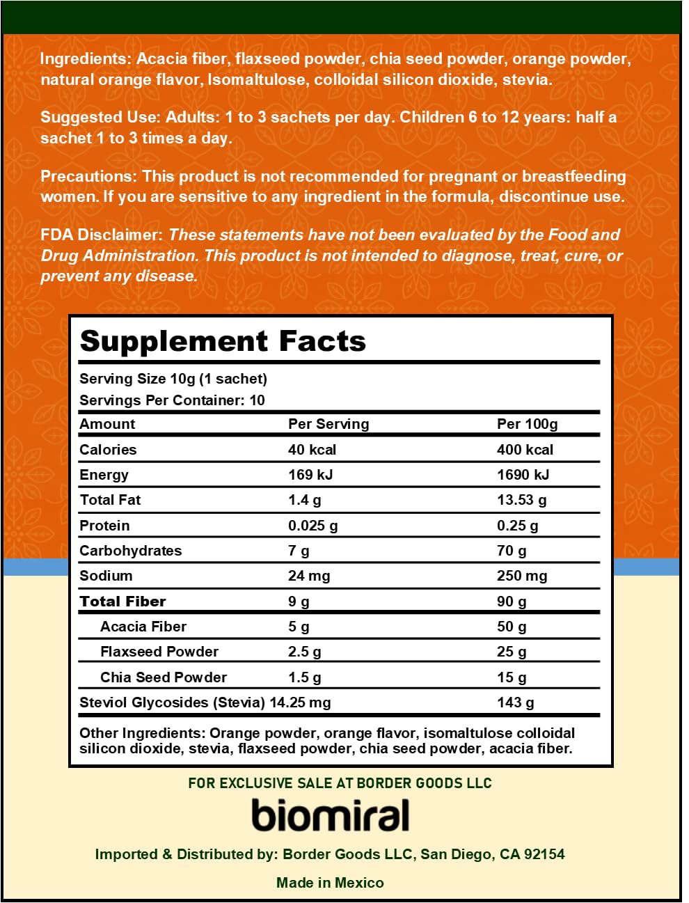 Amazon.com: Fibotax Acacia Fiber + Flaxseed & Chia Seed Powder