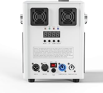 Pyrotechnics, White DMX Machine 700W, Stage Effects with Remote Control for Parties Halloween Christmas Weddings Sporting Events