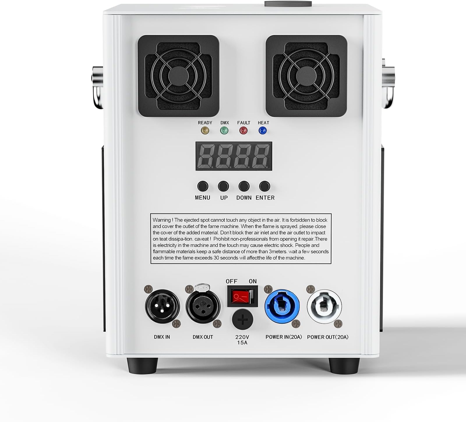 Pyrotechnics, White DMX Machine 700W, Stage Effects with Remote Control for Parties Halloween Christmas Weddings Sporting Events