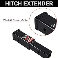 Vista 4 de Tubo receptor 864333 Extensor de enganche de remolque de 7 pulgadas de extensión, se adapta al receptor de enganche de 2 pulgadas, 3,500 libras