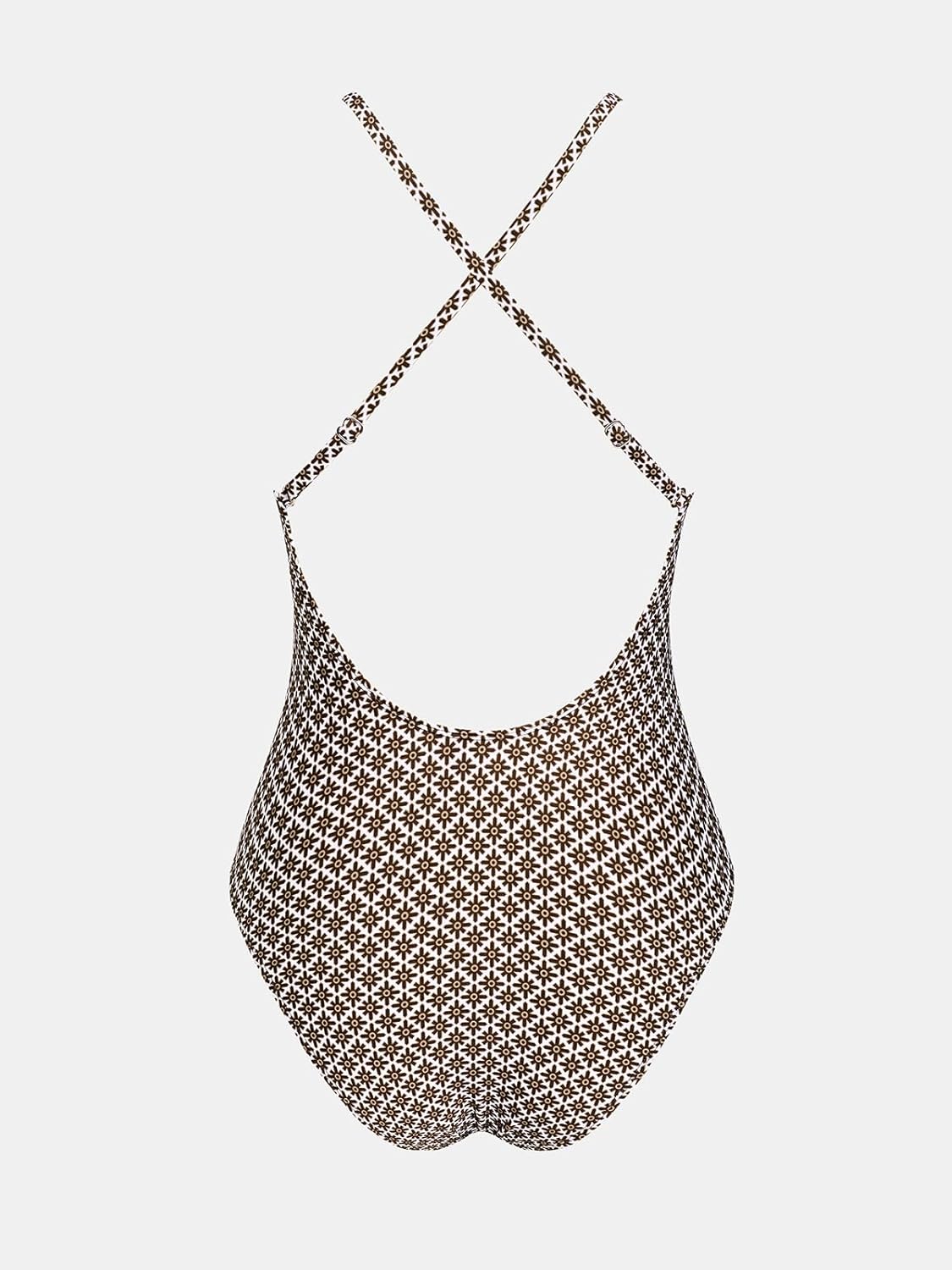 CUPSHE Women Swimsuit One Piece Bathing Suit Deep V Neck Crisscross Back Adjustable Strap - Image 6