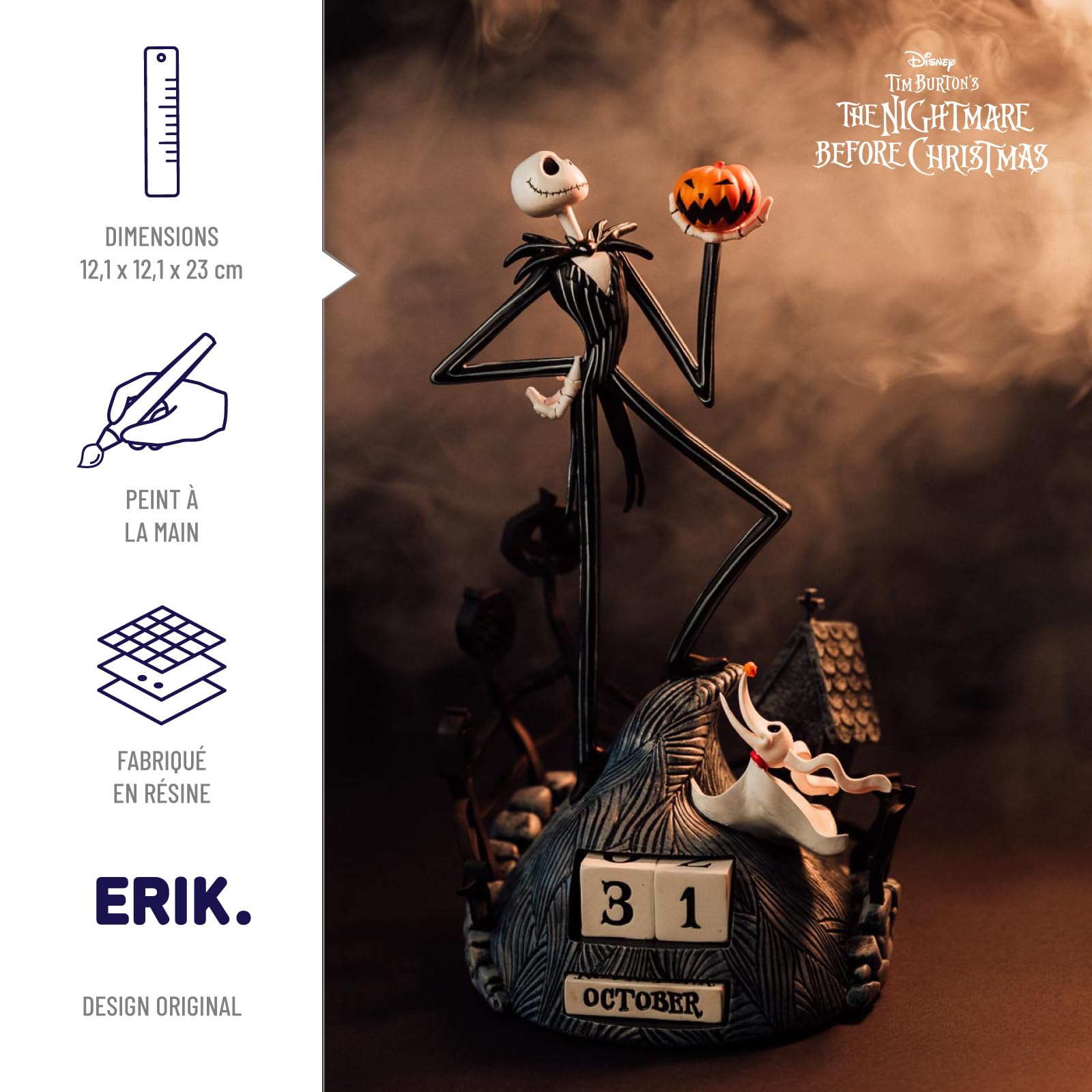 Grupo Erik - Calendrier Perpétuel Disney, L'Étrange Noël de Mr Jack | Figurine Calendrier, Calendrier 3D, pour Enfant, Cadeaux Geek