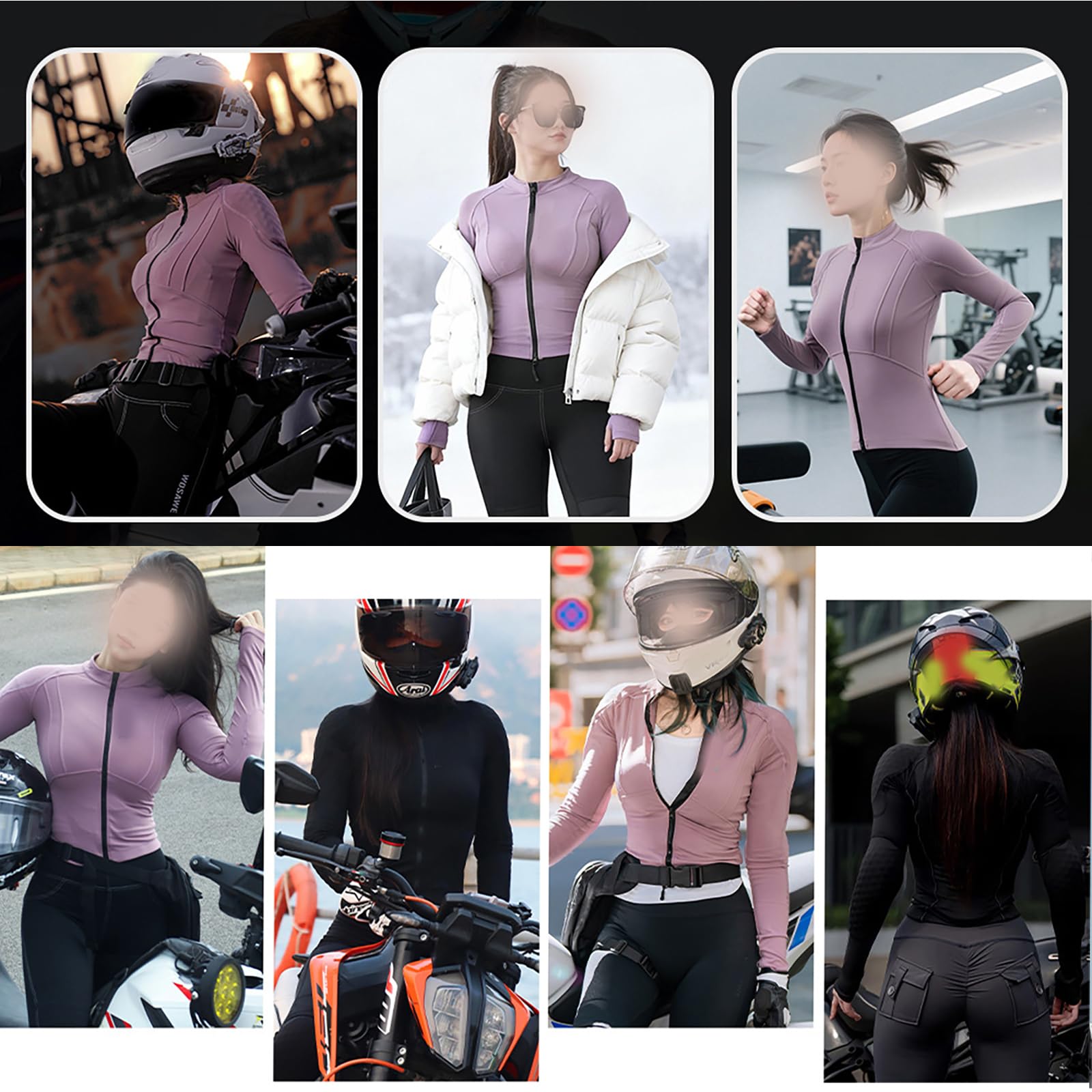 Veste De Moto Pour Femme Avec Protections Amovibles, Sous-couche Respirante À Séchage Rapide, Veste De Protection Réfléchissante Pour La Conduite En Ville Et Les Longs Trajets