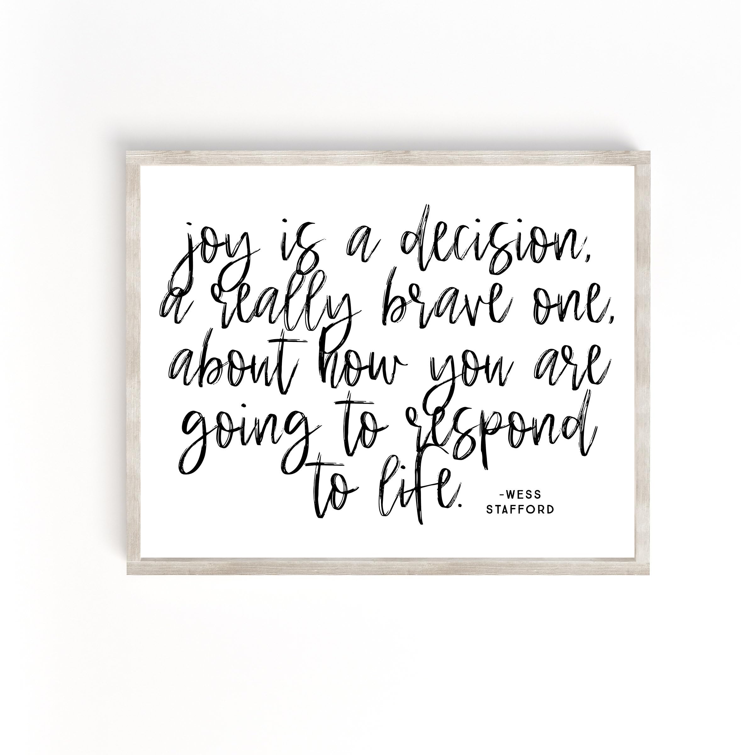 Christian, Christian Wall Decor, Joy Quotes, Joy Is A Decision, Wess Stafford Quotes, Religious Posters, Farmhouse Christian Posters, Christian Photo, Christian Wall Hanging,136