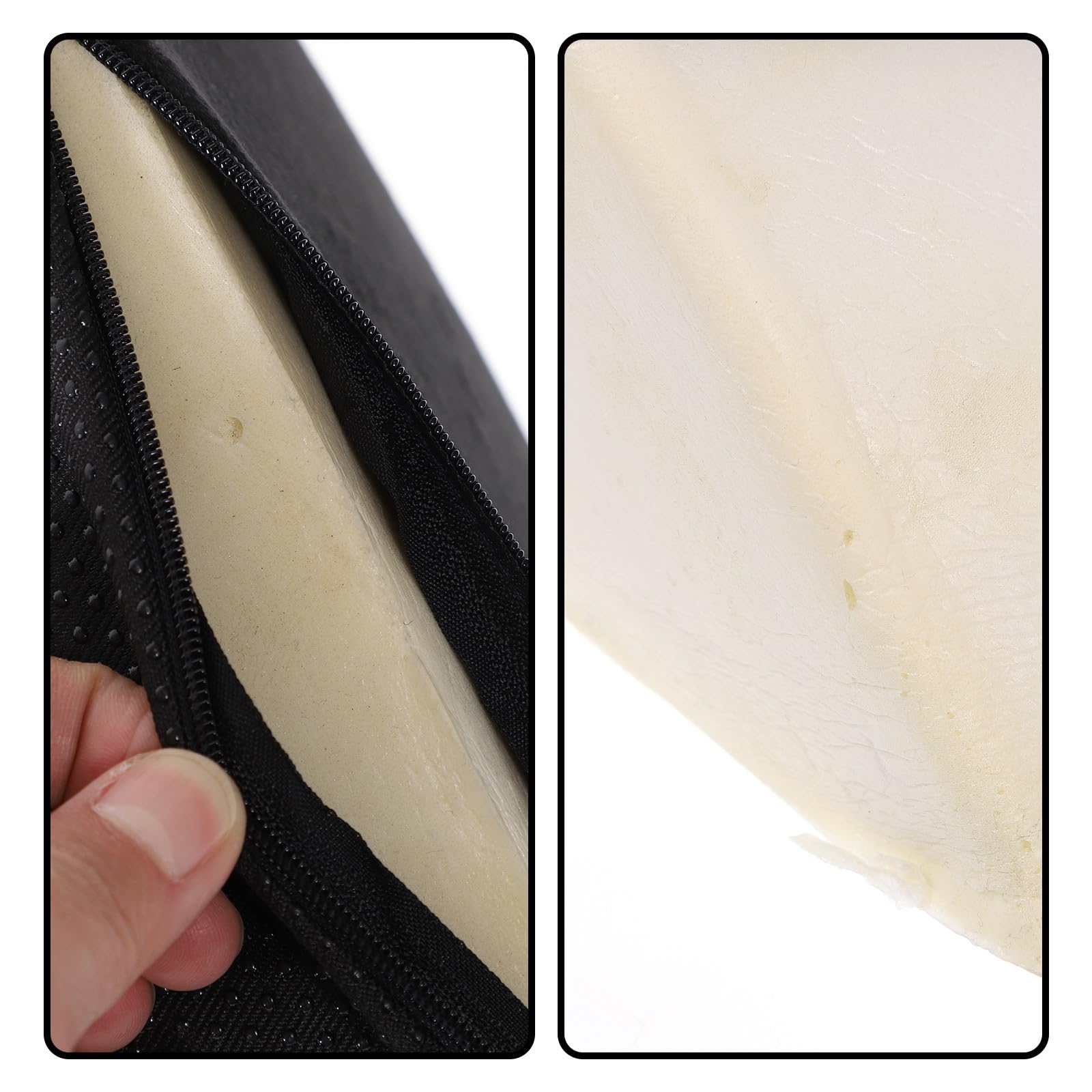 Toyvian Coussin Lombaire à Mémoire de Forme en Mousse Viscoélastique Modèle Incliné Noir Soutien Ergonomique Taille Jambes Housse Amovible et Lavable Oreiller Confortable pour