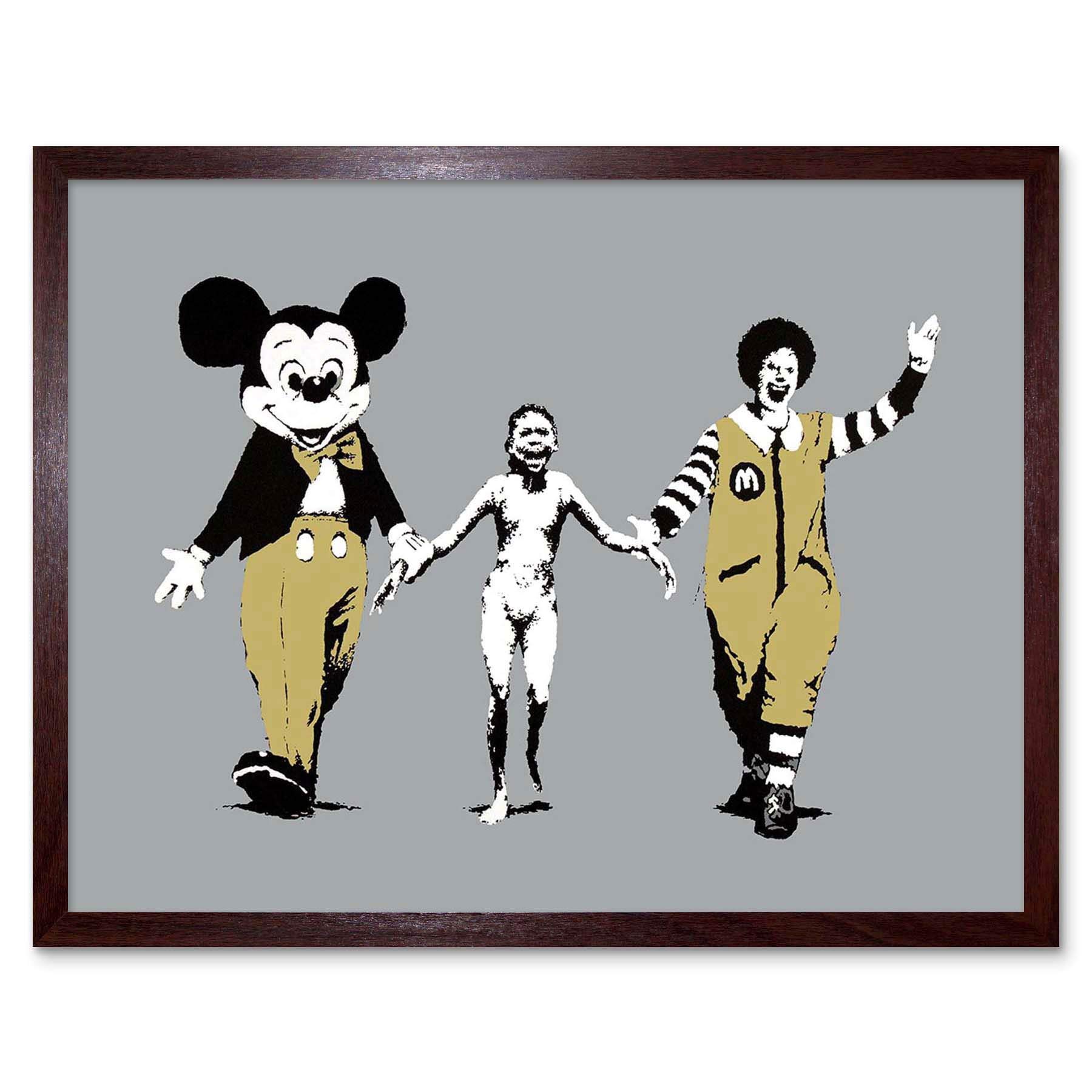 Amazon.co.jp: Banksy Napalm Graffiti Street Art Print Framed