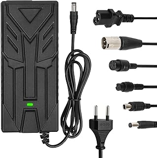 Ladegeräte für Scooter，42V 2A E Scooter Ladegeräte，Hoverboard Ladekabel，18V-36V Universal Elektroroller Lithium Batterie Ladegerät mit 6 Anschlüssen，Schnellladegerät für Drifting Board,E-Bike