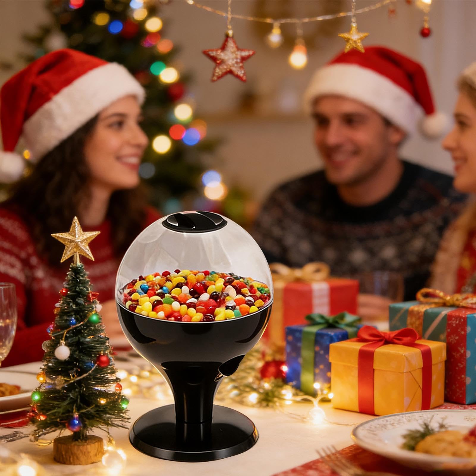 Générique Distributeur de Bonbons Automatique - Machine avec Capteur Automatique | Distributeur de Bonbons pour Bureau - pour Snacks, Aliments, Noix, Bureau, Maison, Plan de Travail, Halloween, Noël