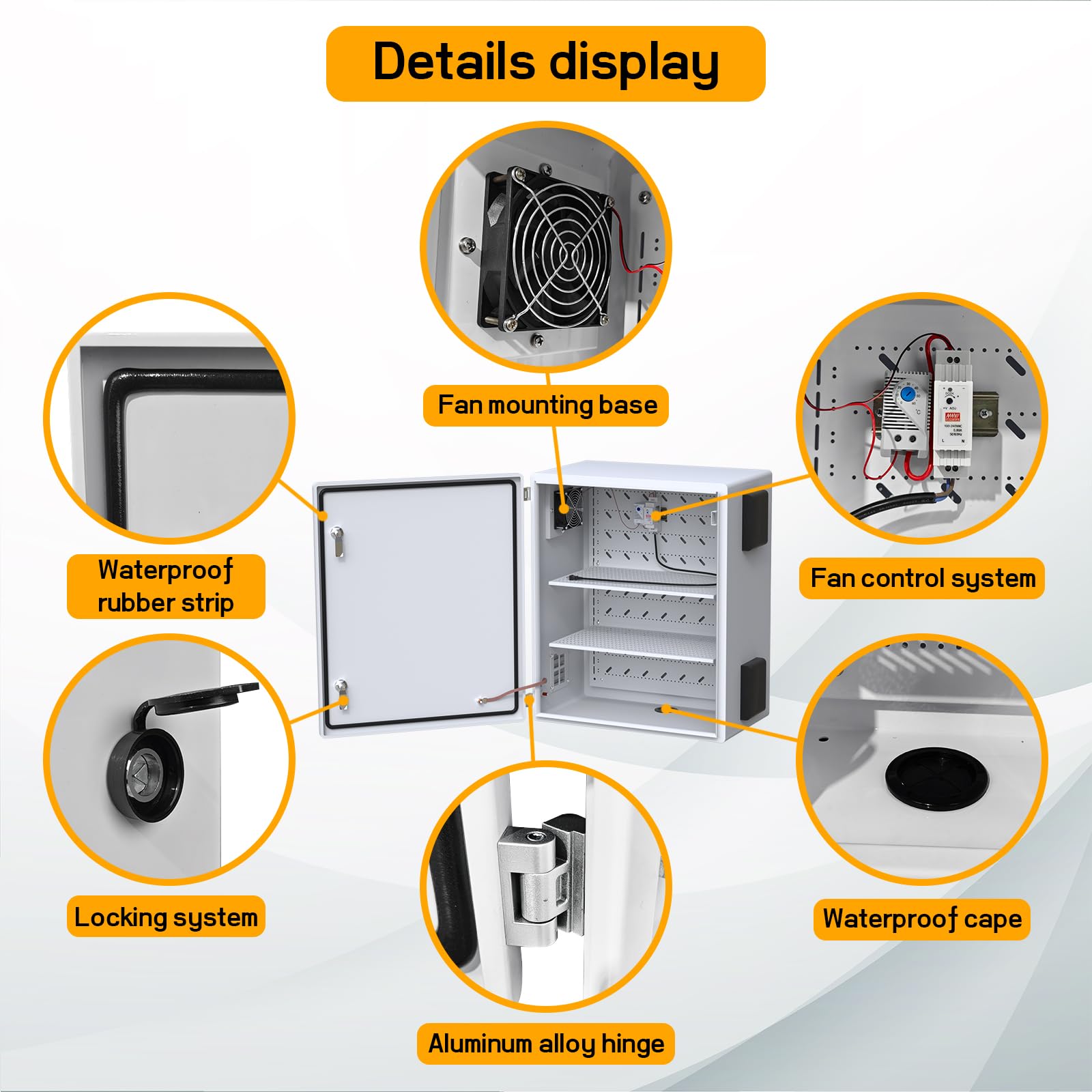 Outdoor Electrical Enclosure Box with Fan & Thermostat -5 Outdoor Electrical Enclosure Box with Fan & Thermostat -5