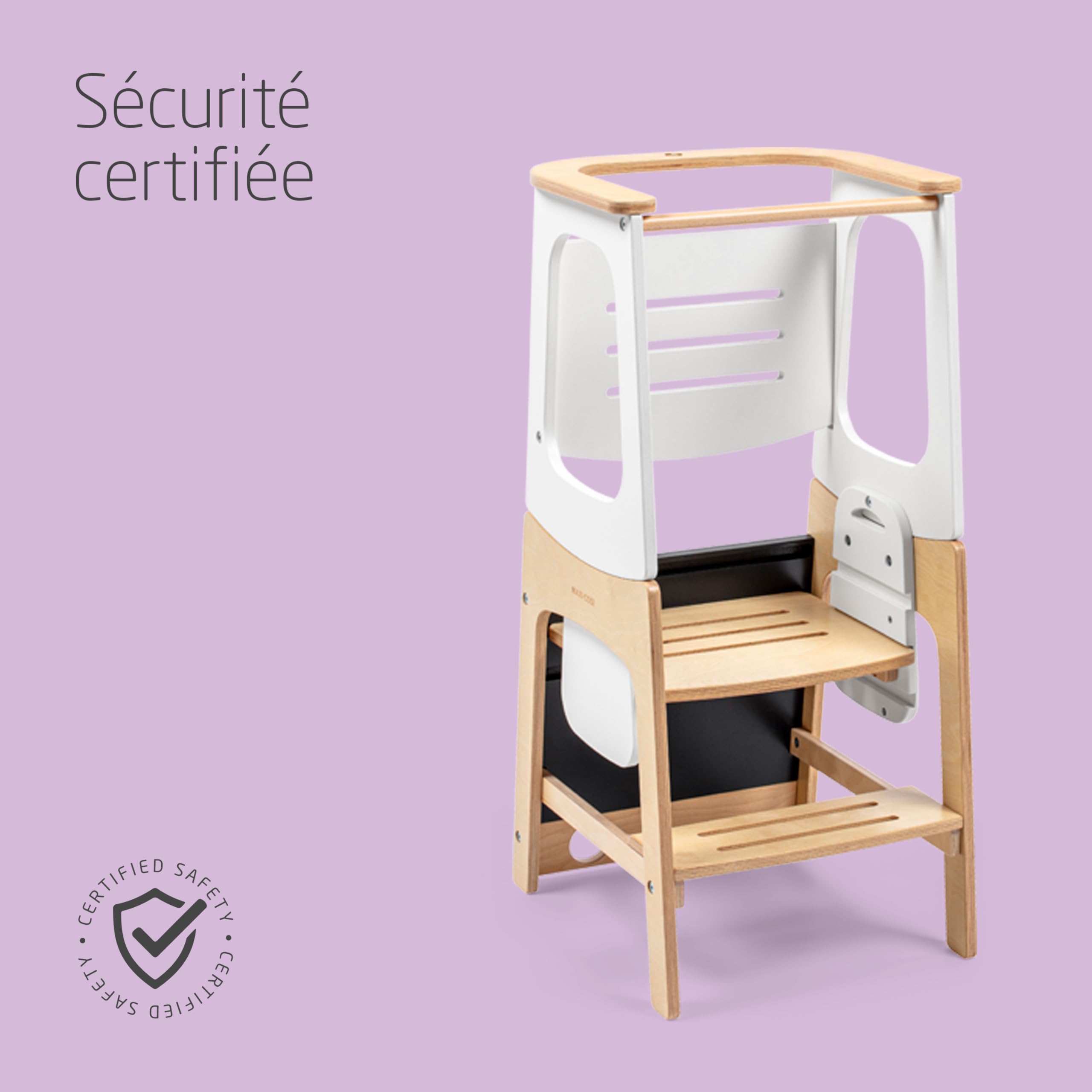 Maxi-COSI Toucan 3-en-1 Tour d'observation Enfant Montessori Bois 1,5-99 Ans 10-150 kg 3 hauteurs Bois Certifié FSC 100%