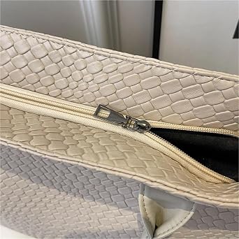 Women's Woven Pattern Tote Bag Elegant PU Leather Handbag Vintage Large Capacity Trending Houlder Bags