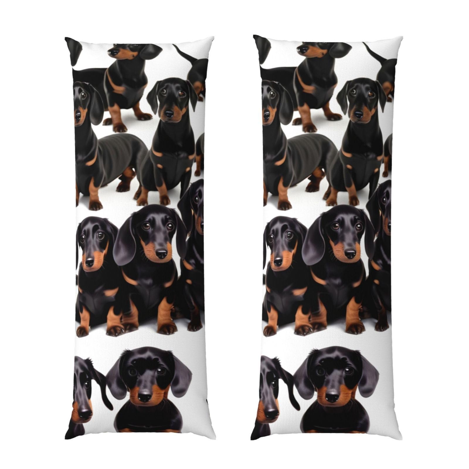 Housse de coussin teckel imprimé chien esthétique et respirante pour lit