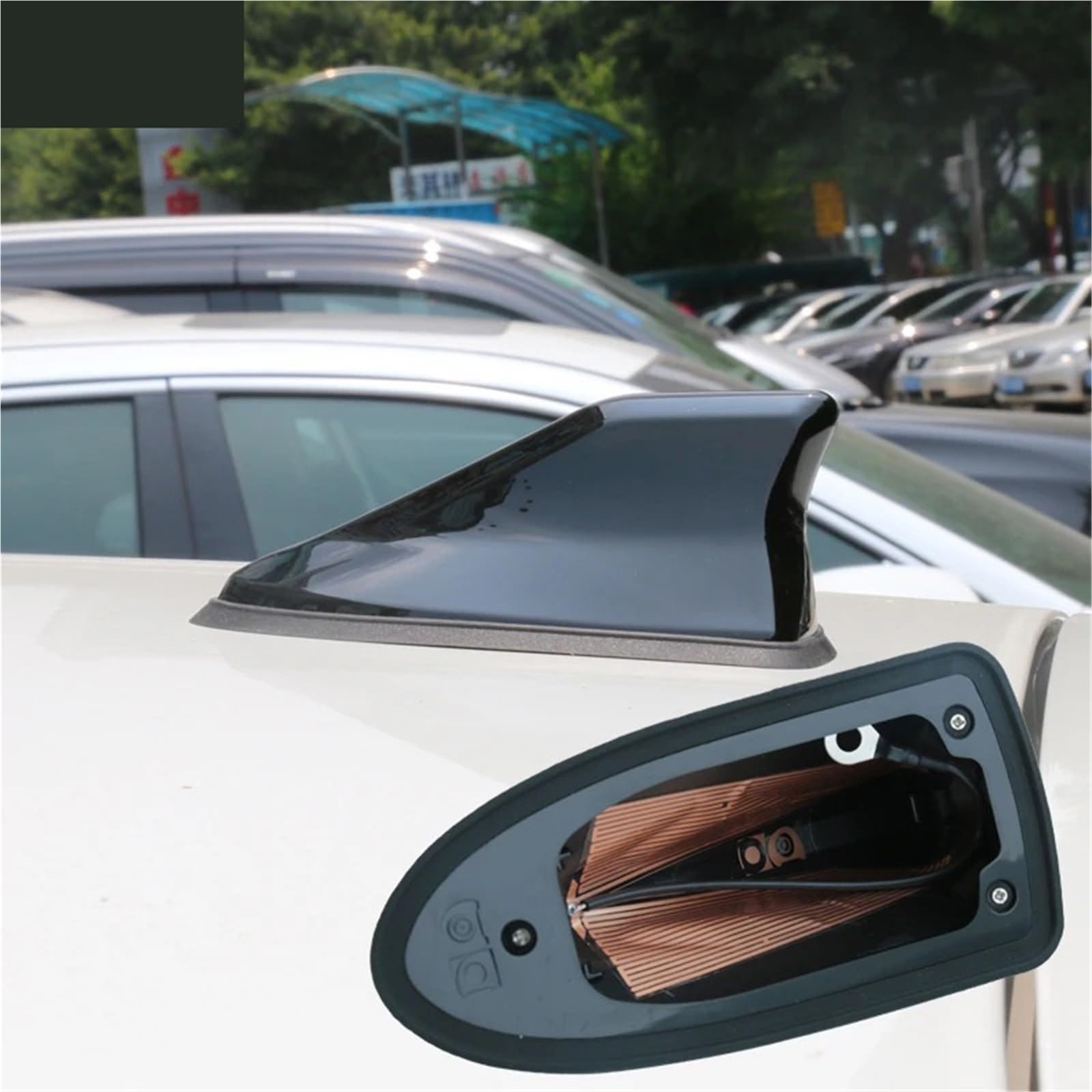 Anteny samochodowe Wodoodporna antena typu Shark, specjalna antena samochodowa do radia samochodowego, pasująca do Toyoty, pasuje do Verso, pasuje do Avensis(Chrome)