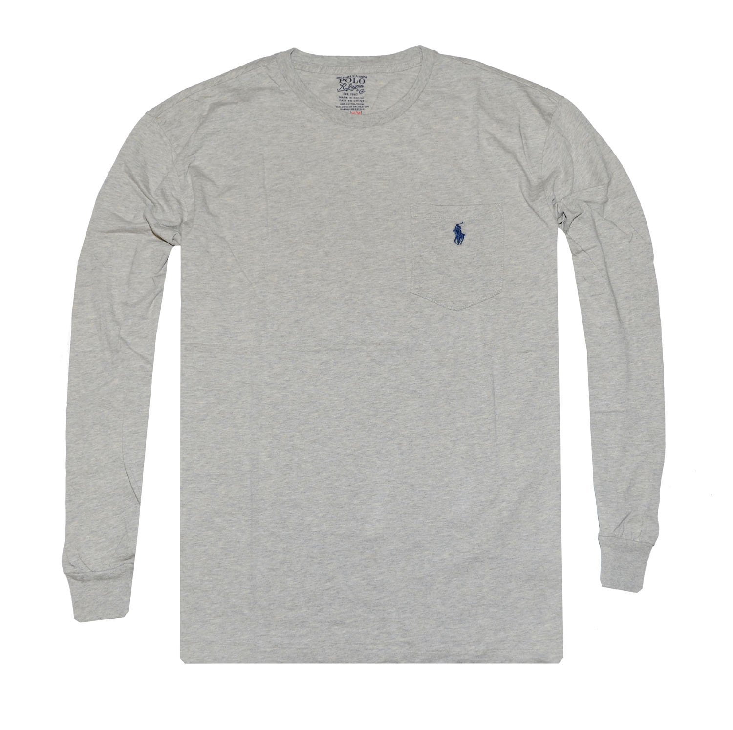 Polo Ralph Lauren Men's Long Sleeve Front Pocket Pony Logo T-Shirt