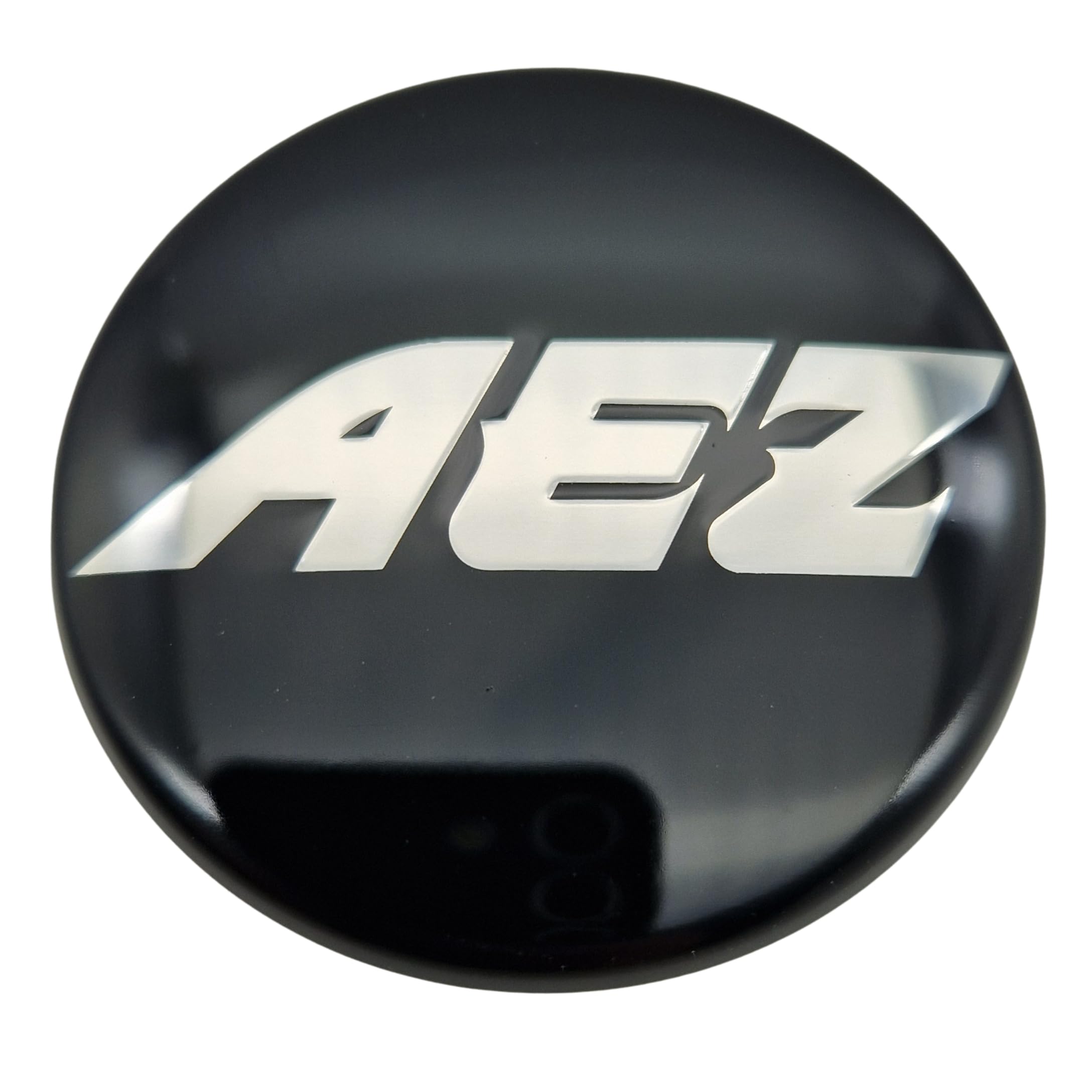 4X AEZ Nabendeckel 60 mm / 56 mm (AZB), N07, Schwarz Glanz, Felgendeckel Nabenkappe Radnabenkappe, Original Felgenkappe