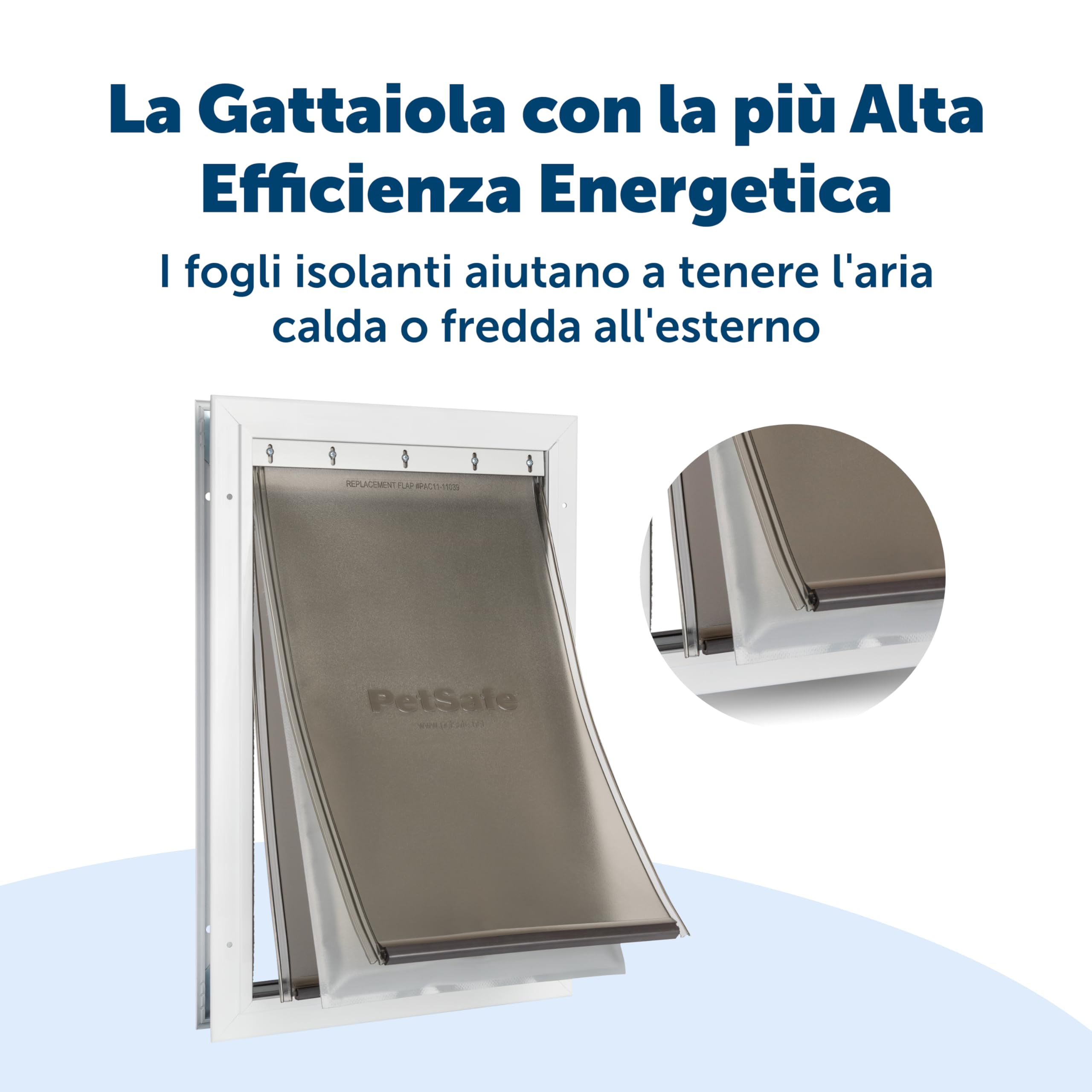 PetSafe - Porta per Animali in Alluminio per Climi Estremi Efficiente Energeticamente - Sistema di Aletta Isolata - Taglia Media per Gatti e Cani - XL