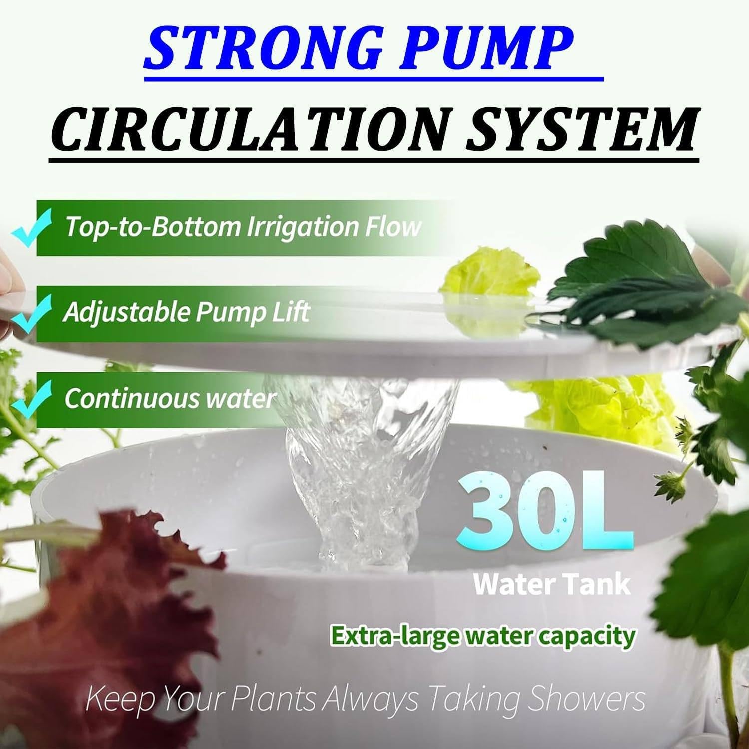 Kits de Cultivo hidropónico en Torre, Cultivo hidropónico Vertical, Sistemas automático de circulación de Agua, Kit de Sistemas de Cultivo hidropónico de 20/28/36 cápsulas 9Layer-WithLight