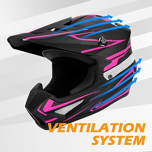 Miniatura 3 de Casco de motocross para jóvenes, para adultos, ligero para motocross, ATV de 4 ruedas, motocross, quad, ciclomotor, todoterreno, casco de