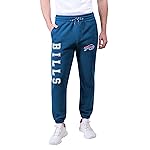 Ultra Game NFL Official Adults Super Soft Game Day Jogger Sweatpants - Unisex, Buffalo Bills, Team Color, Medium