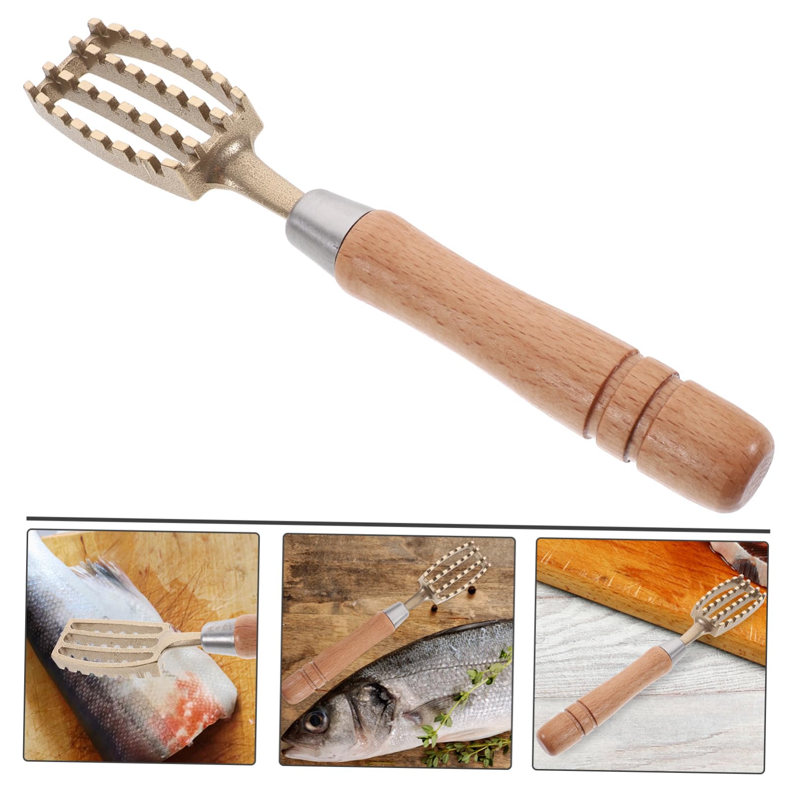 TOPBATHY 2 Pz Pialla a Squame di Pesce Raschietto per Squame da Cucina Gadget per Raschiare Il Pesce Disincrostante per Pesce Grattugia Casa Manuale Dispositivo di Rimozione di Legno