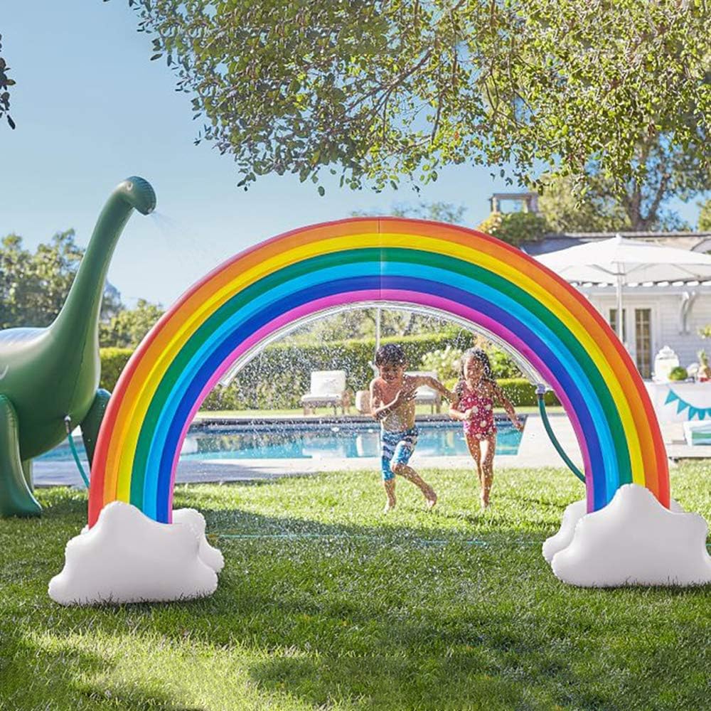 Vansoon Inflatable Giant Rainbow Arch Sprinkler,Cloud Yard Splash Summer Kids Water Sprinklers and Splash Toys for Archway Lawn Beach Outdoor Child Adult Baby Games Center,Pool & Beach Toys