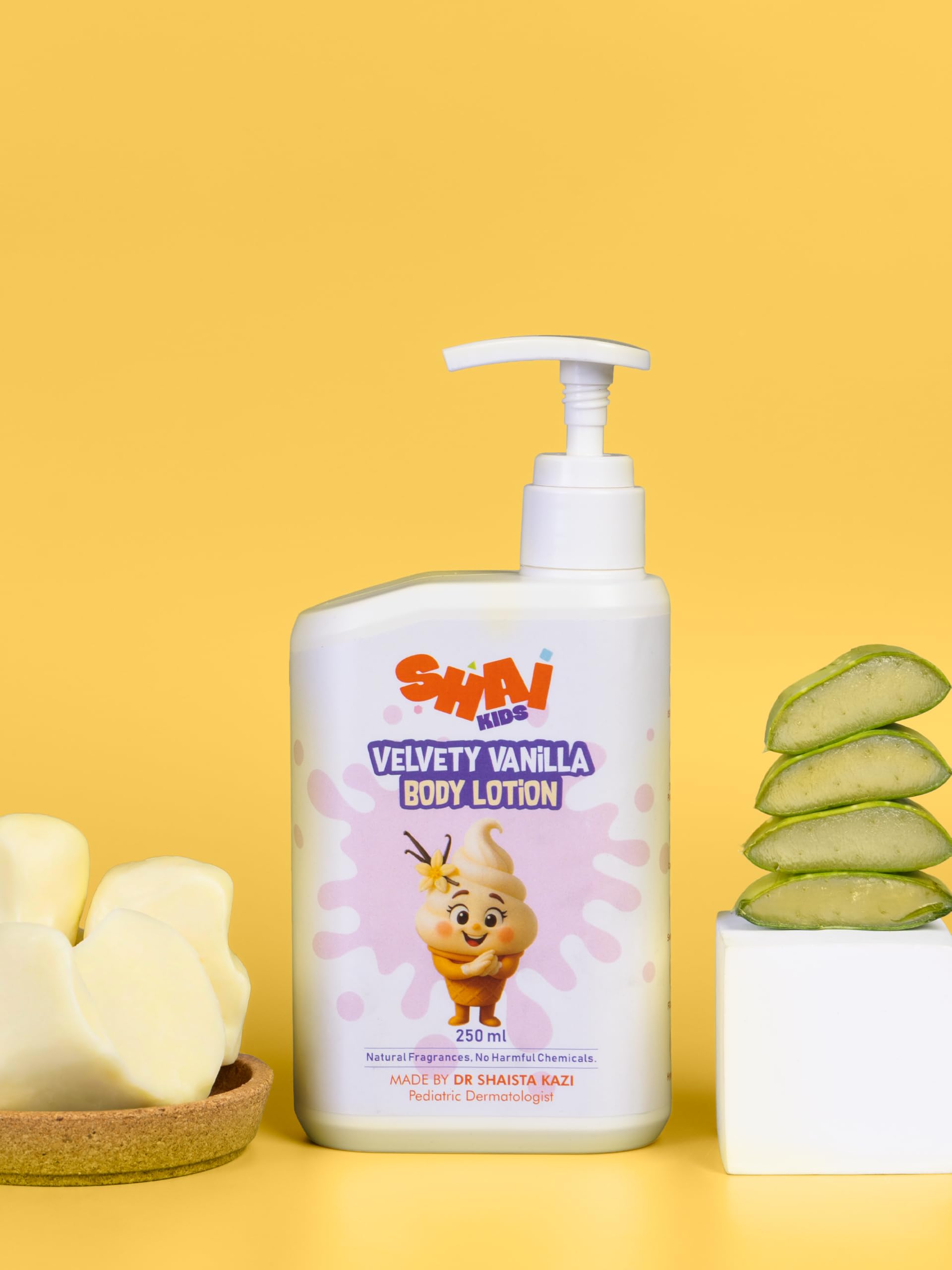 Shai Kids Velvety Vanilla Body Lotion | Natural Fragrance | Organic Shea Butter, Cocoa Seed Butter & Aloe Vera | Unisex Moisturizer for Gentle Skincare - 250ml-image-35