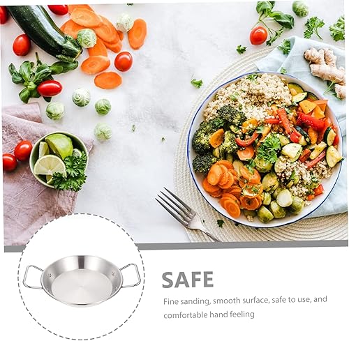 Miniatura 4 de Luxshiny Bandeja frita de acero inoxidable para comida de fiesta de cocina de arroz para niños