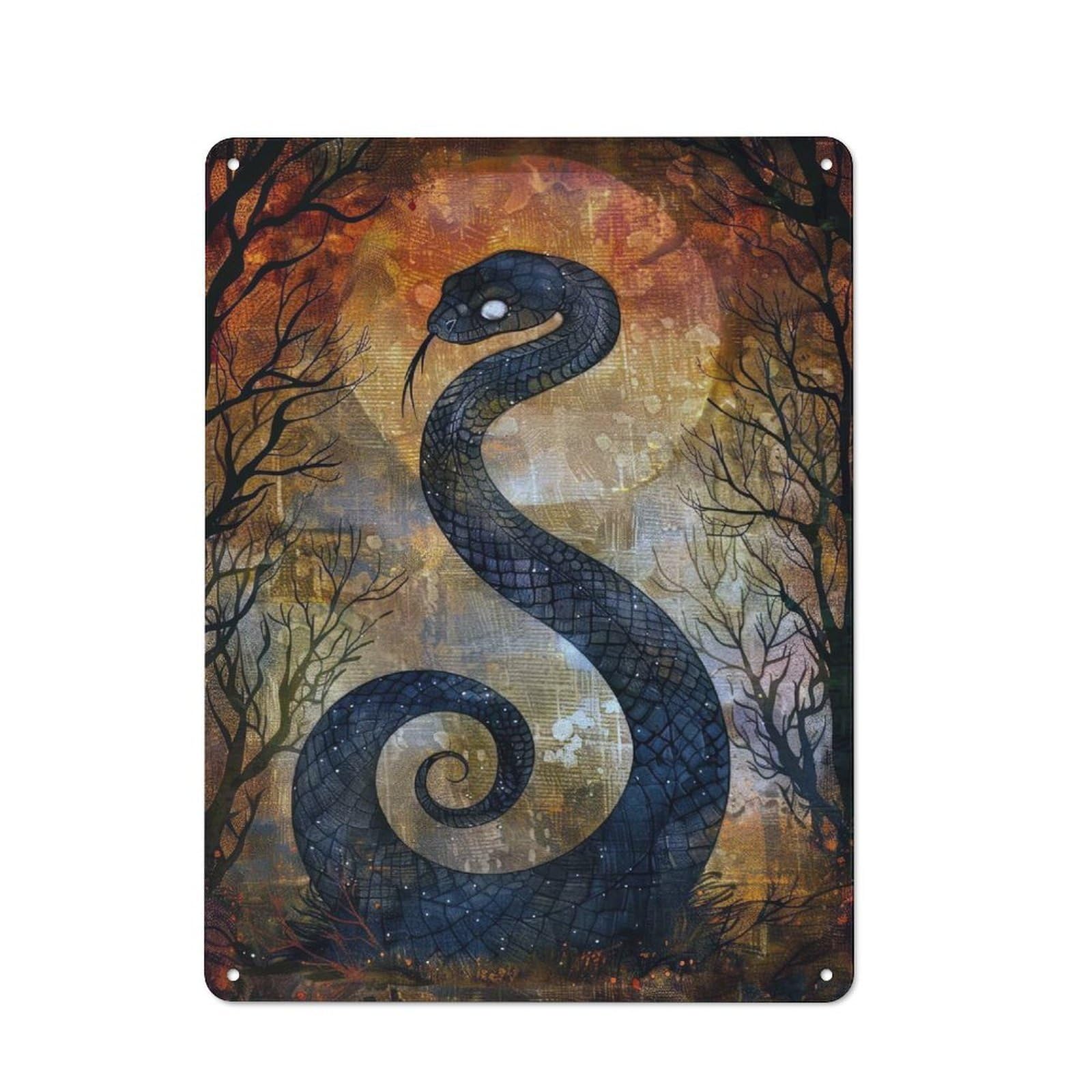 Junmoney Serpents Lair 40X30cm Retro Tin Sign With For Dining Room Or Kitchen, For Metal Sign Collectors, For Garage And Workshop Walls