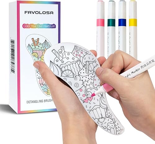 Cepillo de pelo de diseño único. Cepillo desenredante para cabello grueso, rizado, liso y natural. Regalo de relleno de calcetín de Navidad.