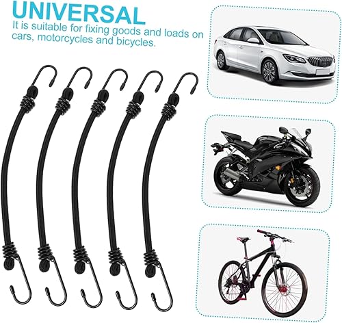 Miniatura 3 de Toddmomy 15 piezas de gancho elástico de carga cinturón fijo de carga cuerda de fijación de carga correa fija de amarre correa de motocicleta