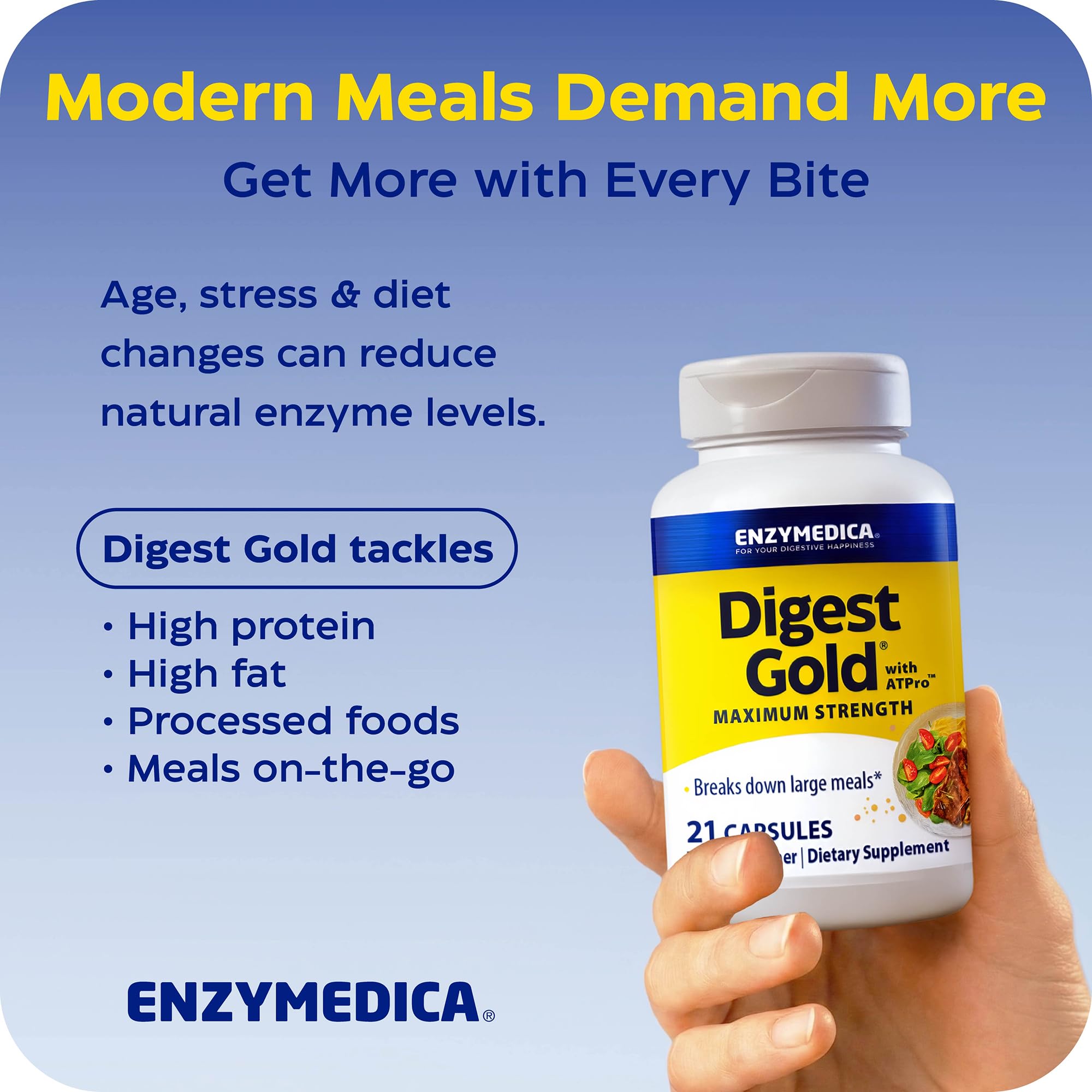 Enzymedica Digest Gold, Maximum Strength, ATPro Energy Support - 21 Caps — Amazon image 9