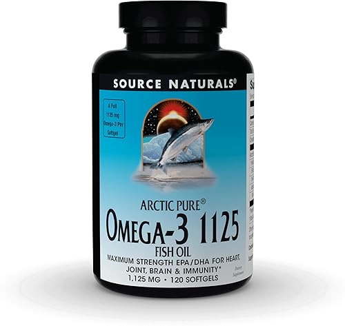 Source Naturals ArcticPure Aceite de pescado Omega-3 de 1125 mg Ultra Potency de máxima potencia EPA + DHA para la salud del corazón, las