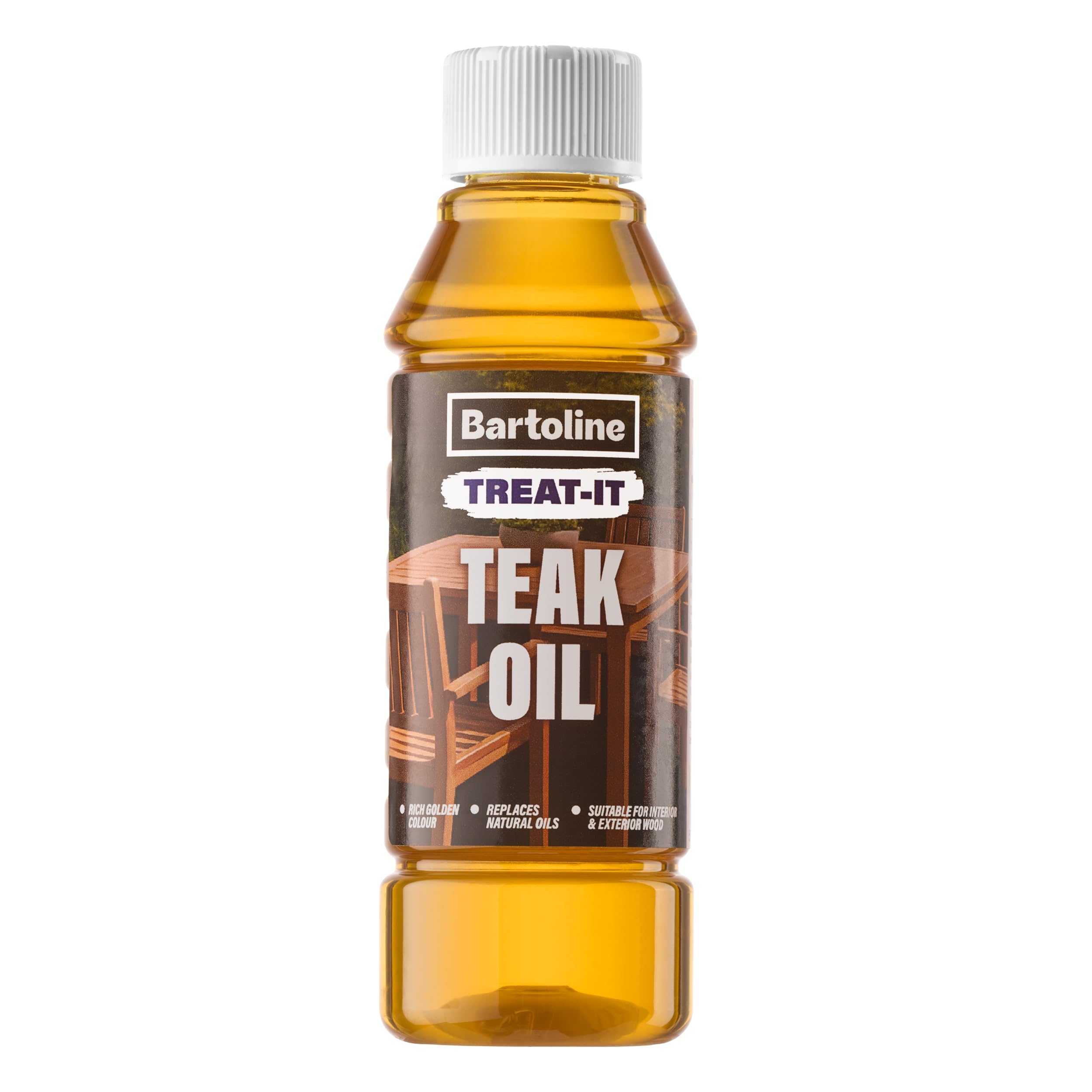 Bartoline Teak Oil 250ml – Deep Penetrating Wood Oil for Outdoor & Indoor Furniture | Garden Furniture, Hardwood Protection & Teak Care